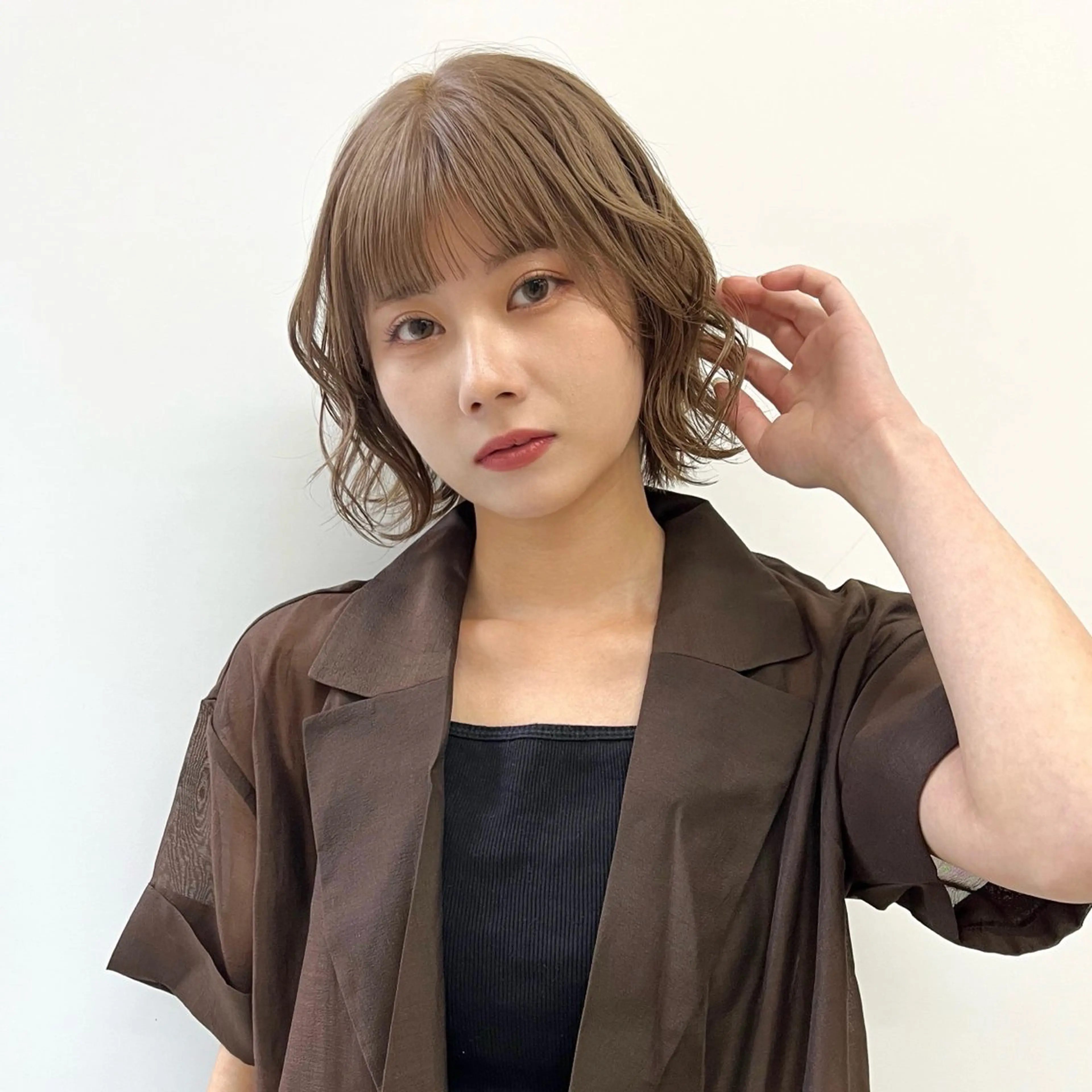 ミディアム カラー mee.浦和店所属・カットモデル募集 🍒/北爪まゆのヘアスタイル