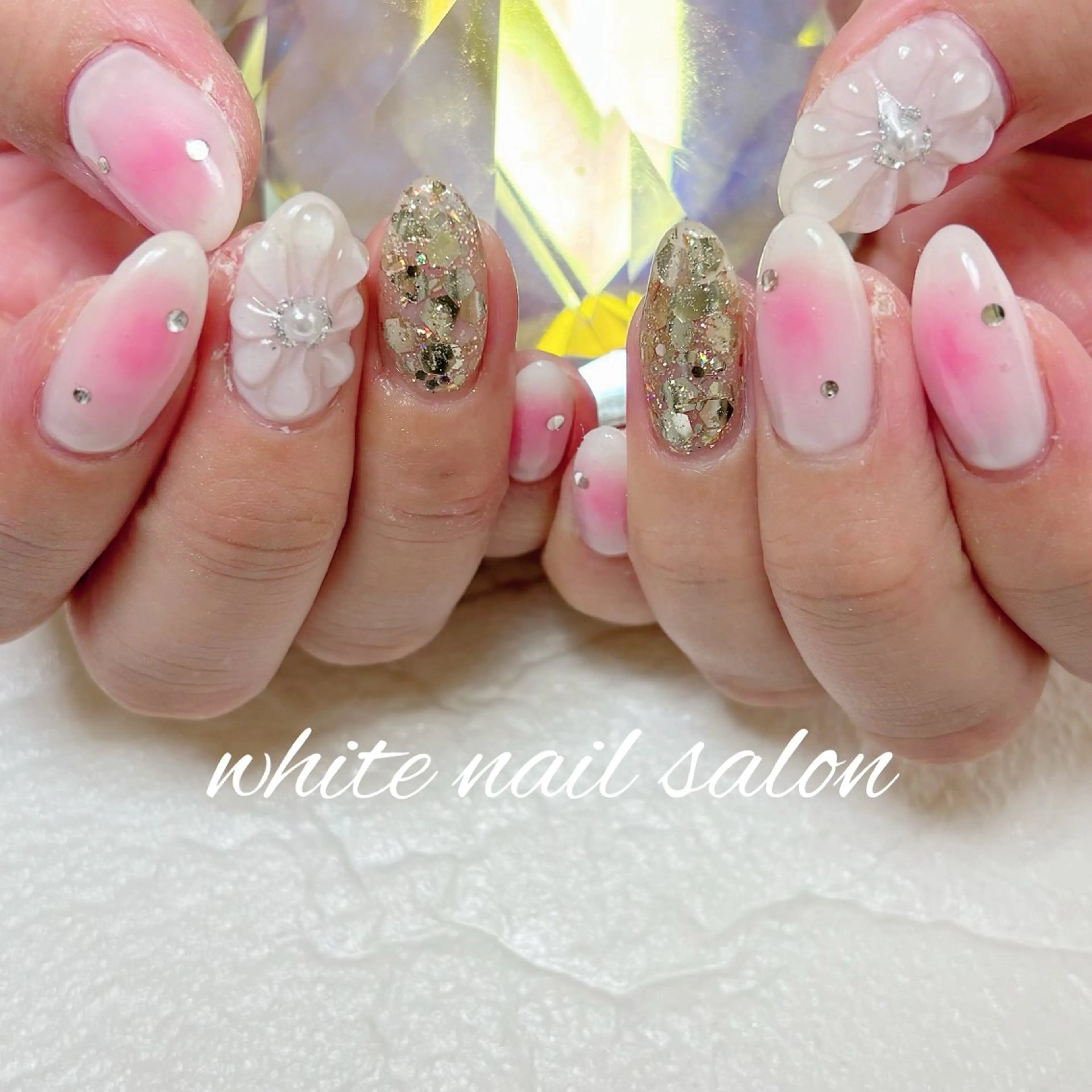 ネイル フットネイル 持ち込み ハンドネイル white nail salonのネイルデザイン