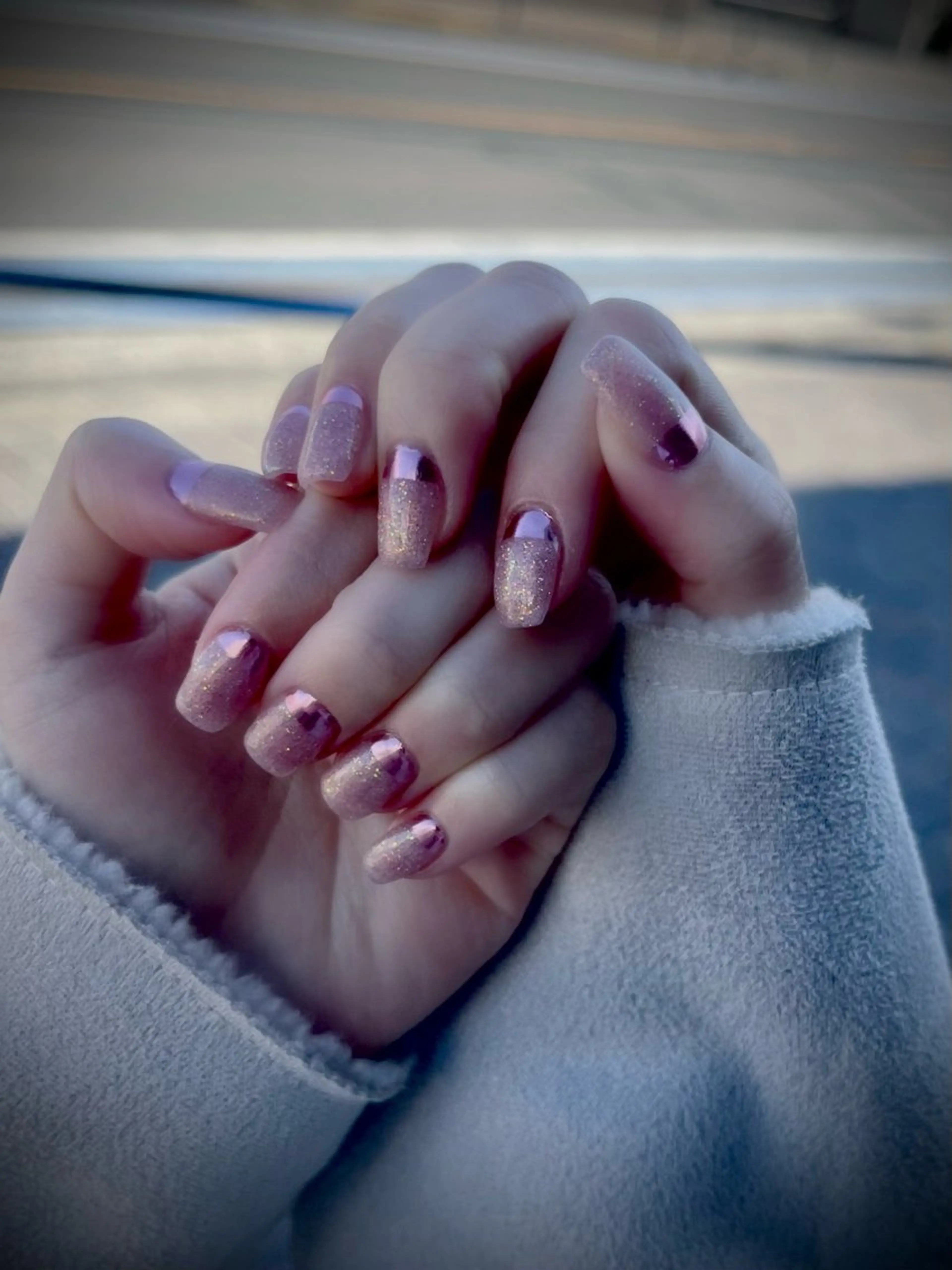 ネイル キラキラネイル マグネットネイル ワンカラーネイル スカルプネイル ワンホンネイル nine.🦋 YUKOのネイルデザイン