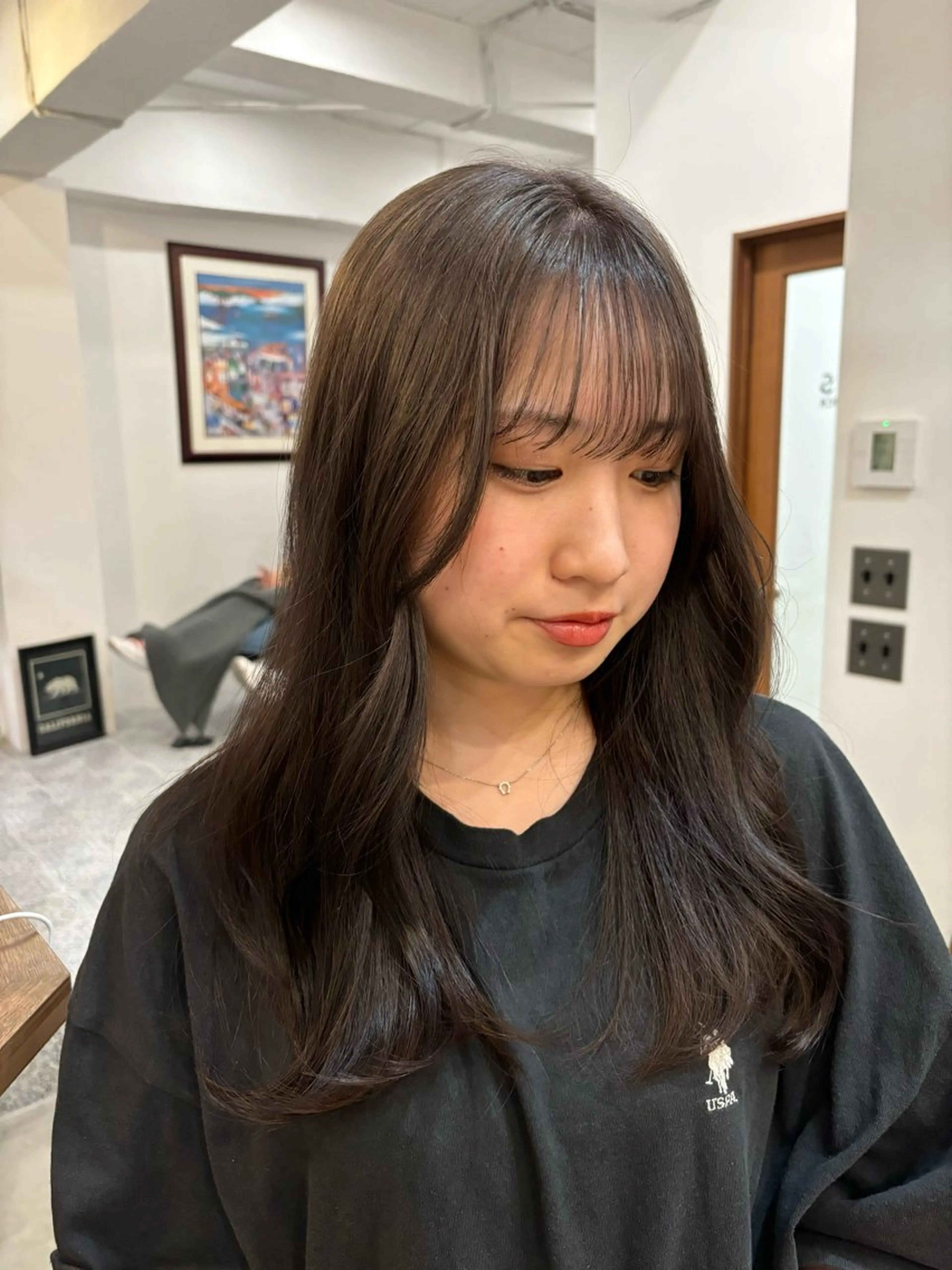 セミロング 牧田 彩香のヘアスタイル