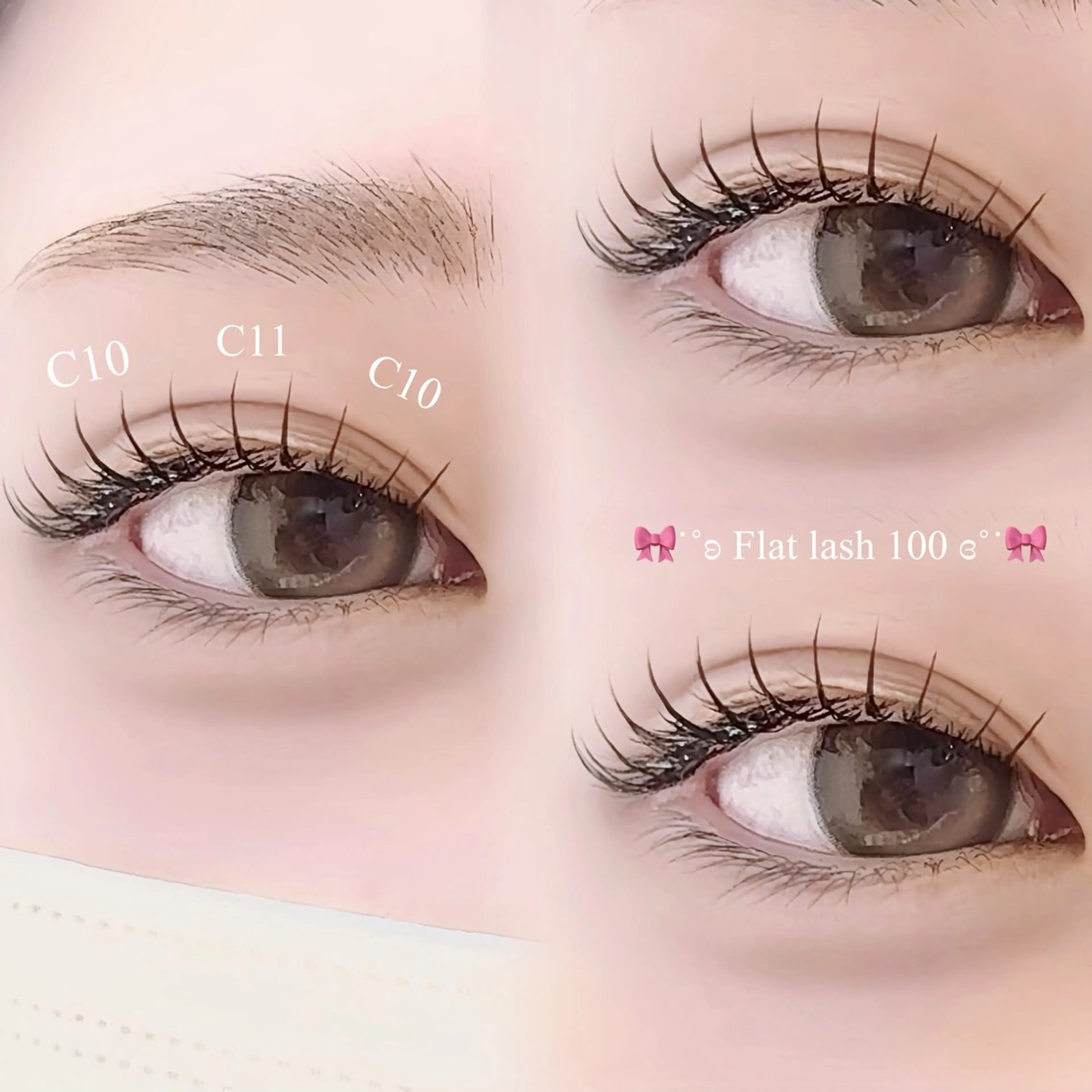 【束感まつ毛×コーティング仕上げ🎀ིྀ】フラットラッシュ100本（オフなし）の写真