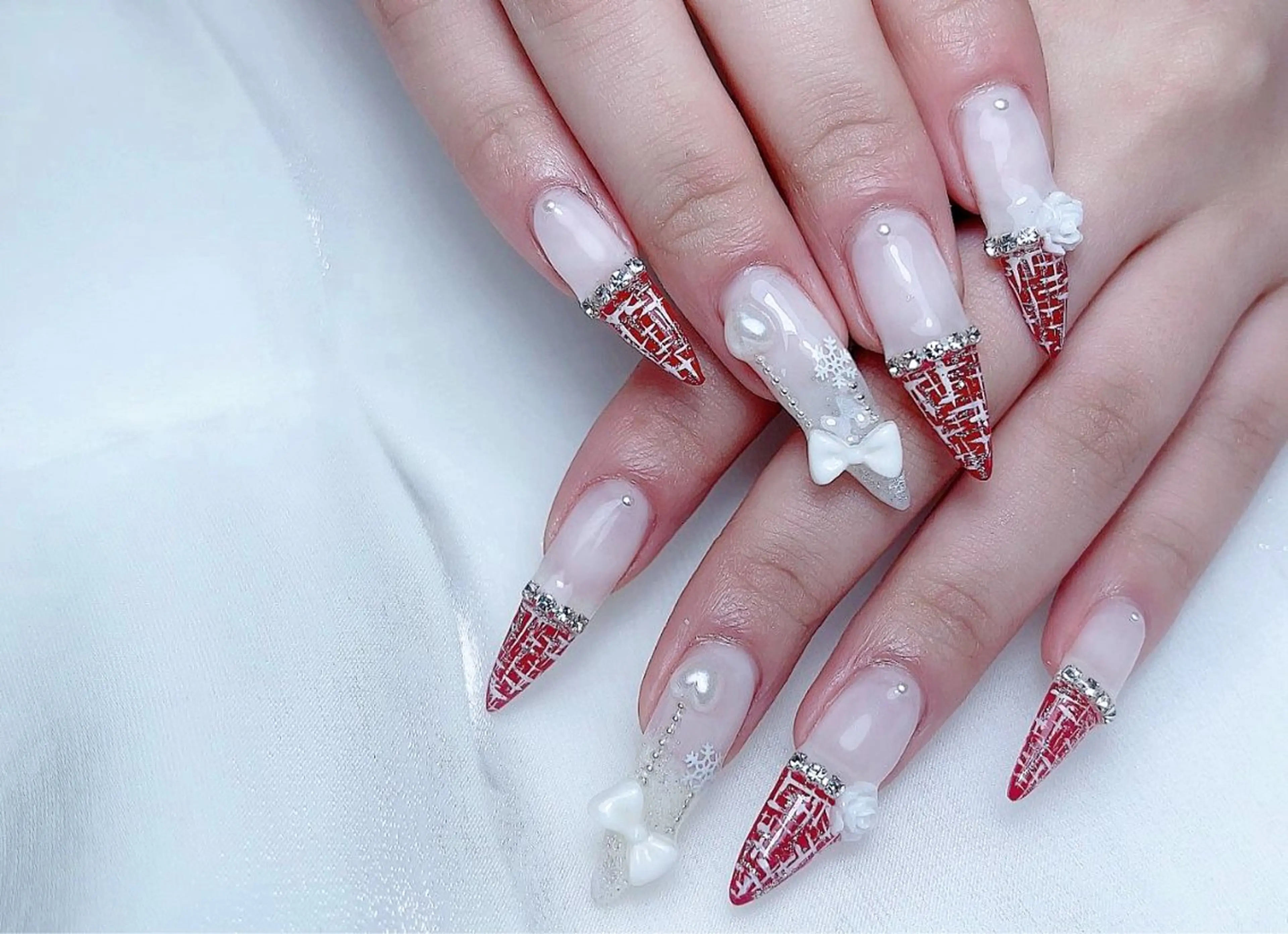 ネイル ハンドネイル M🌷nail 長さだし専門店のネイルデザイン