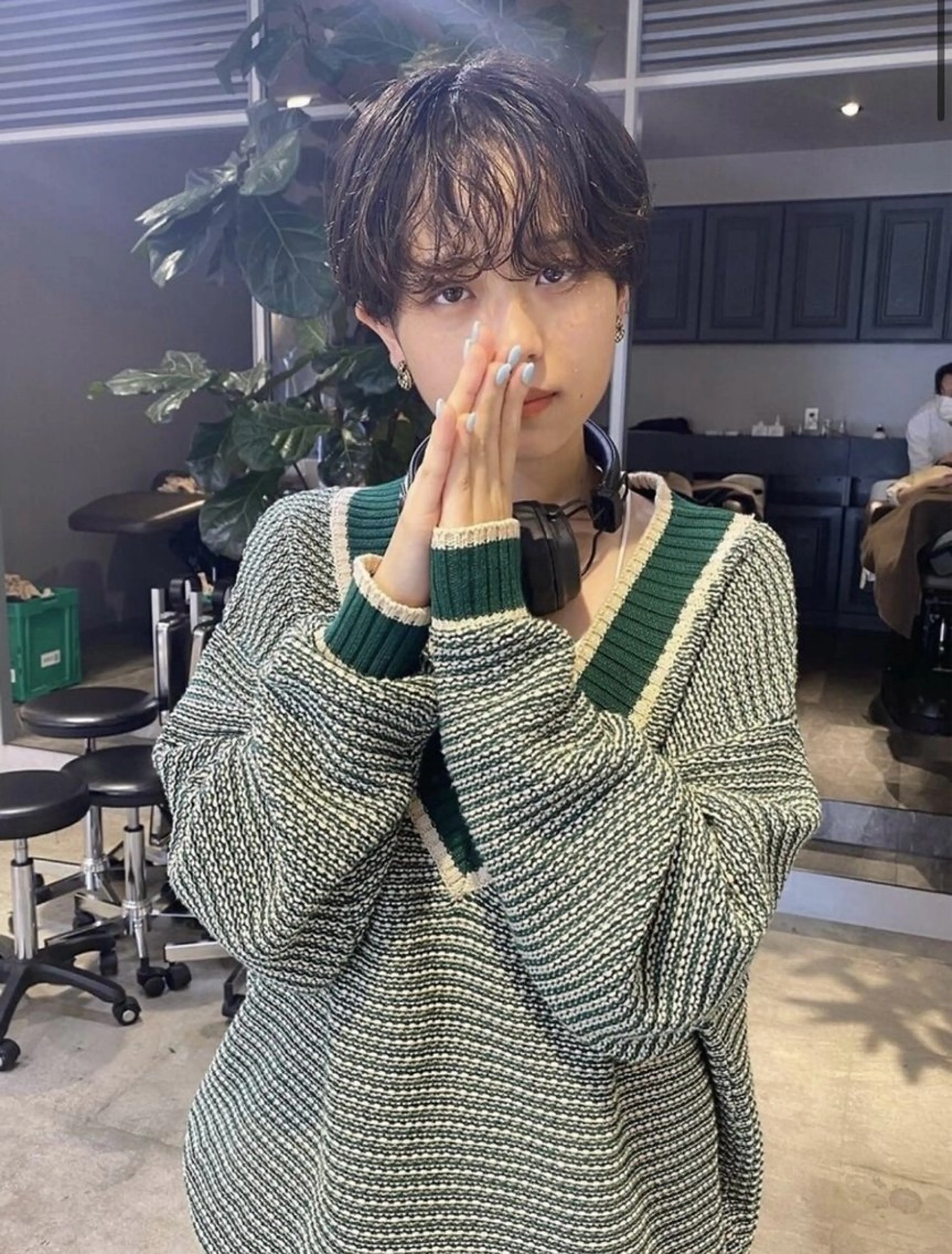 パーマ 山口生真 ✂︎小顔矯正カットのヘアスタイル