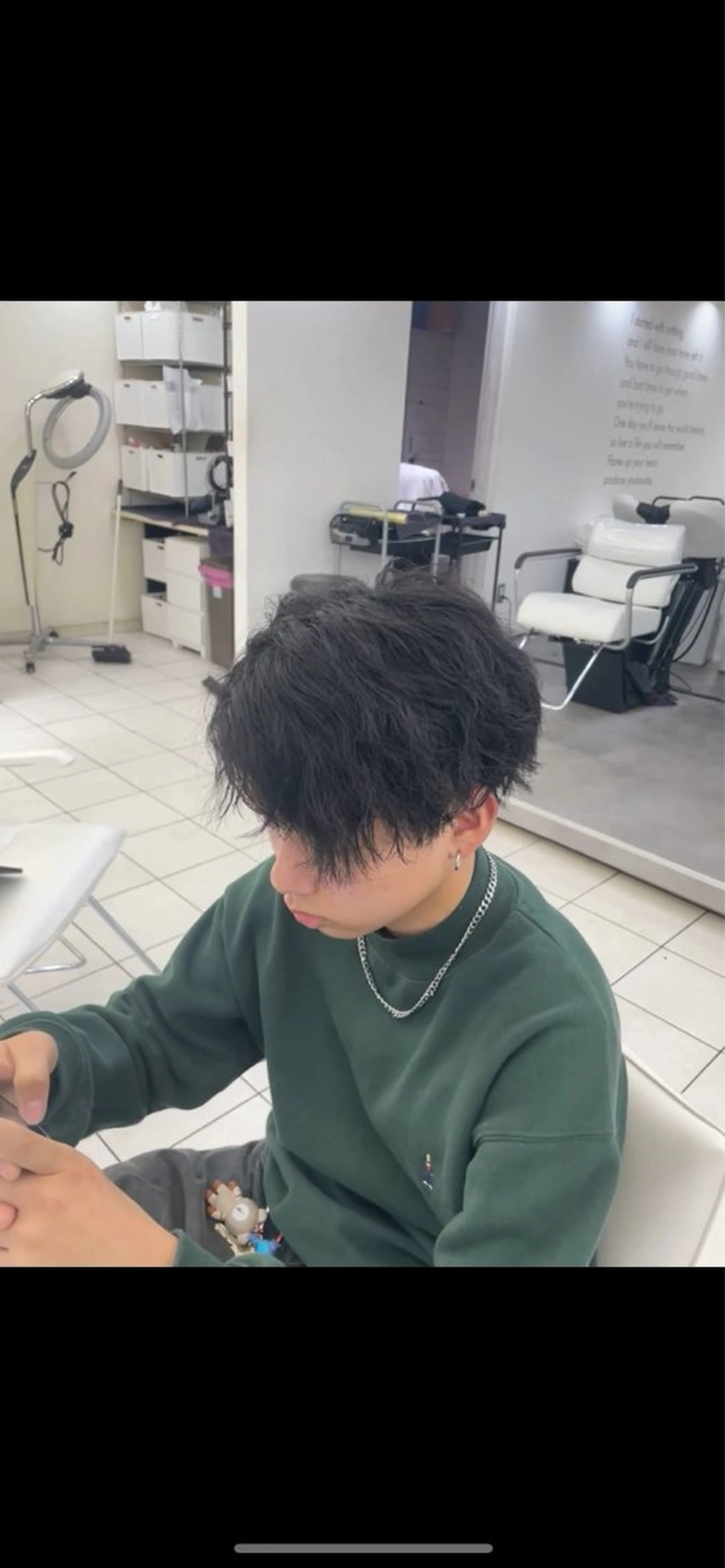 パーマ メンズ カット パーマ 成瀬メンズ パーマ清水大隼のヘアスタイル