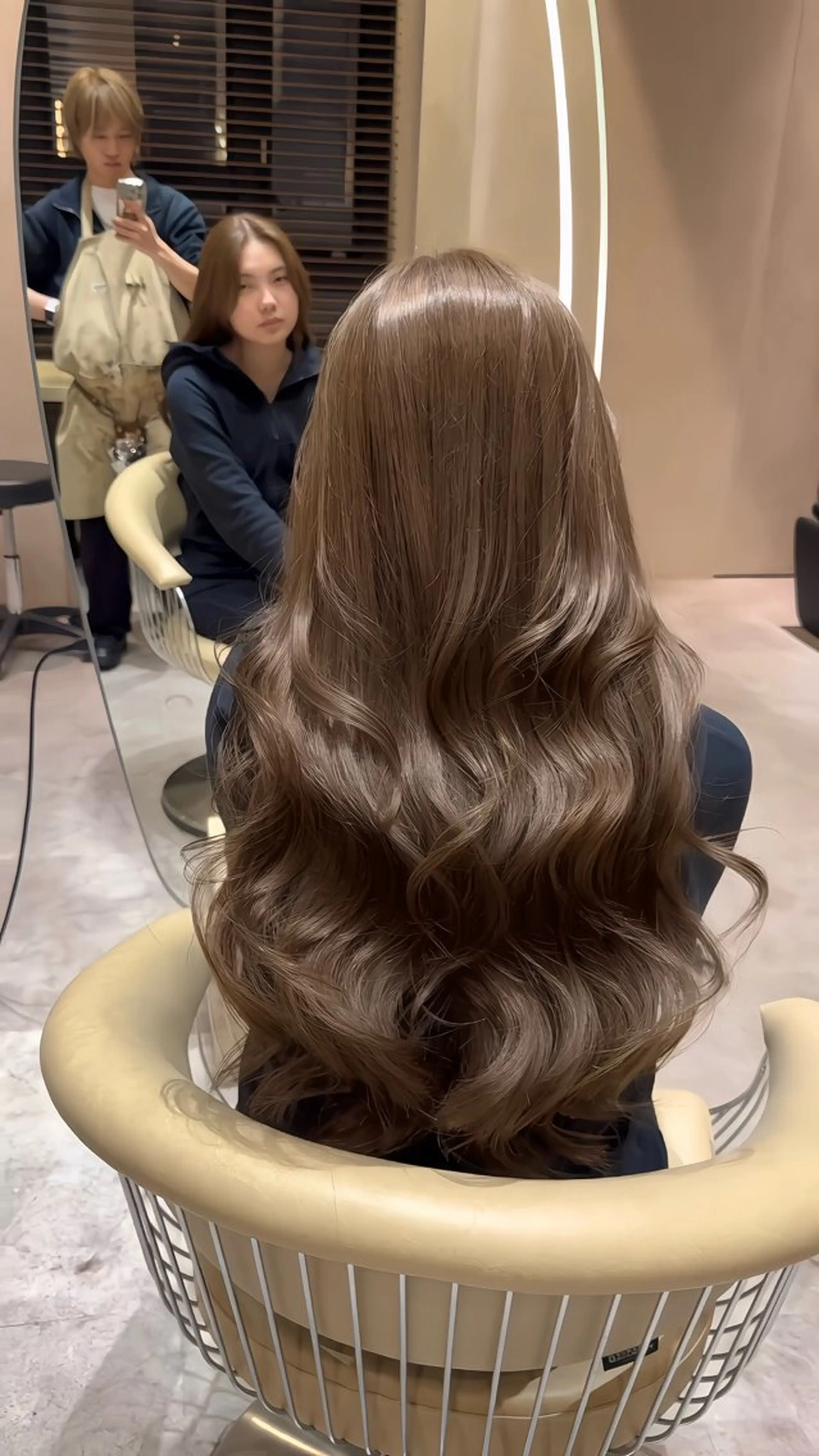 セミロング カット ヘアカラー トリートメント 韓国ヘア/ベージュ カラー/髪質改善/涼のヘアスタイル