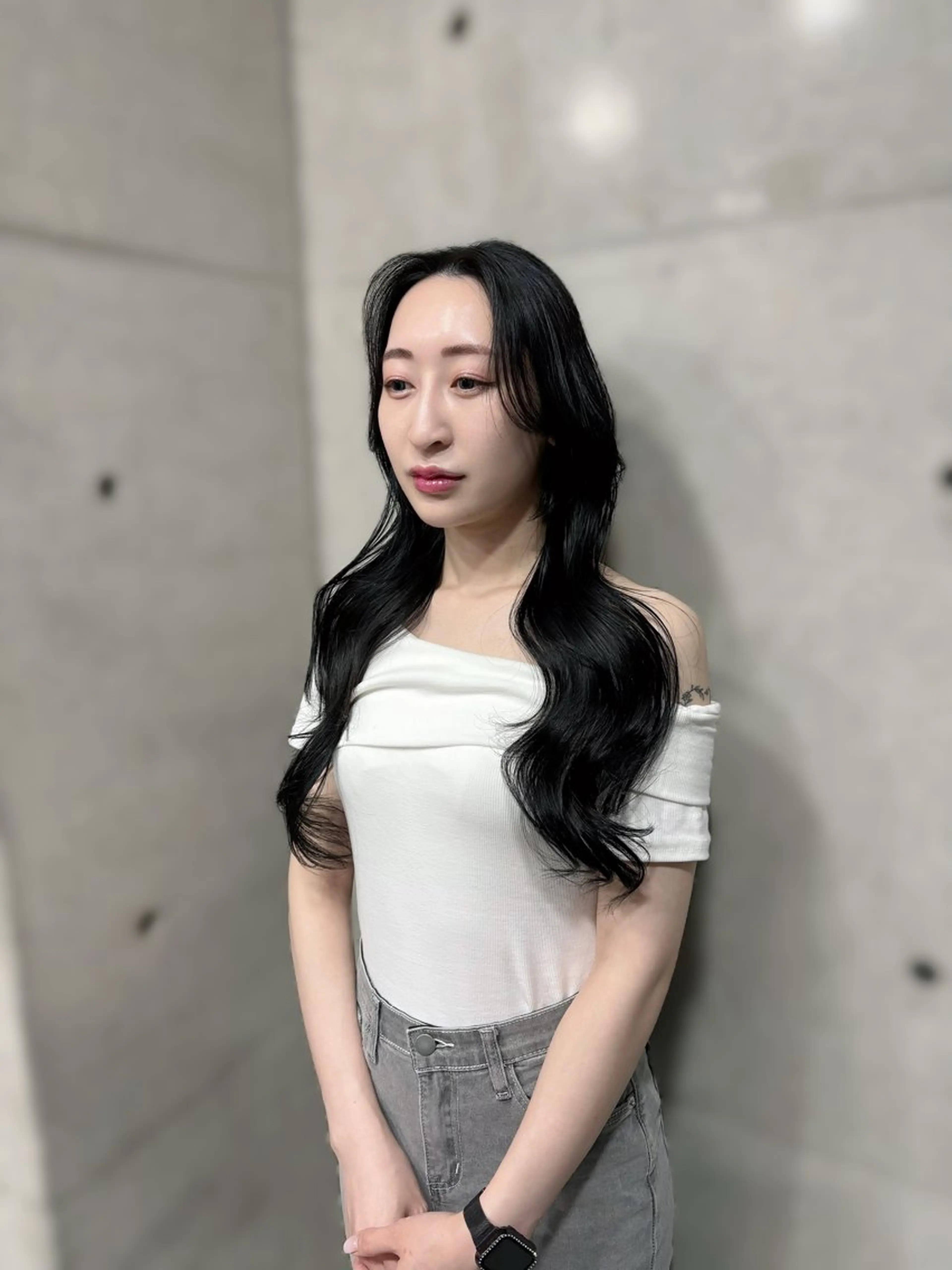 ロング 韓国風ヘア レイヤーカット カット ヘアカラー トリートメント 韓国ヘア🤍 慎之介のヘアスタイル