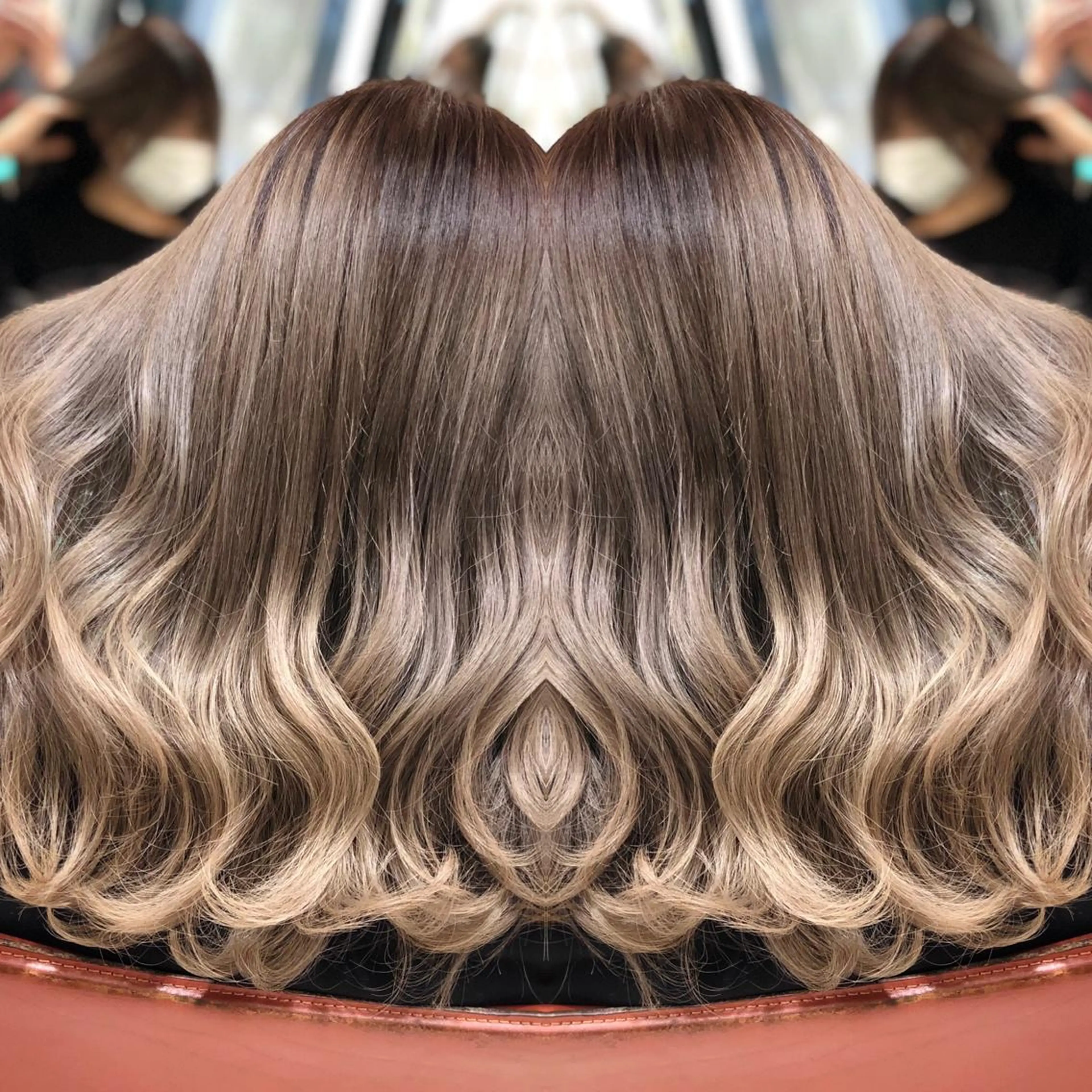 セミロング ヘアカラー トリートメント Y Uのヘアスタイル