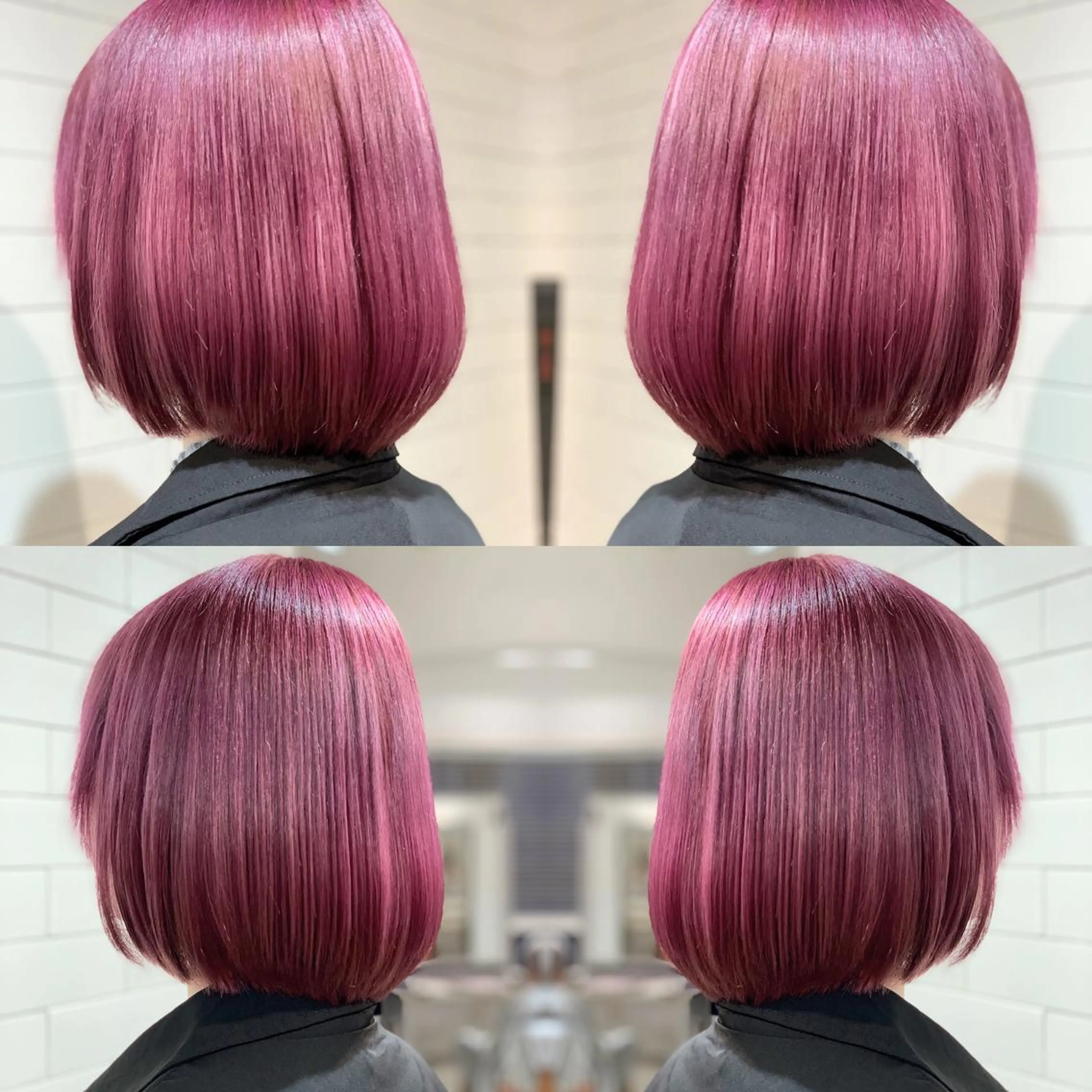 ショート カラー ヘアアレンジ カット 縮毛矯正 トリートメント 髪質改善×ハイトーン 中田啄也のヘアスタイル