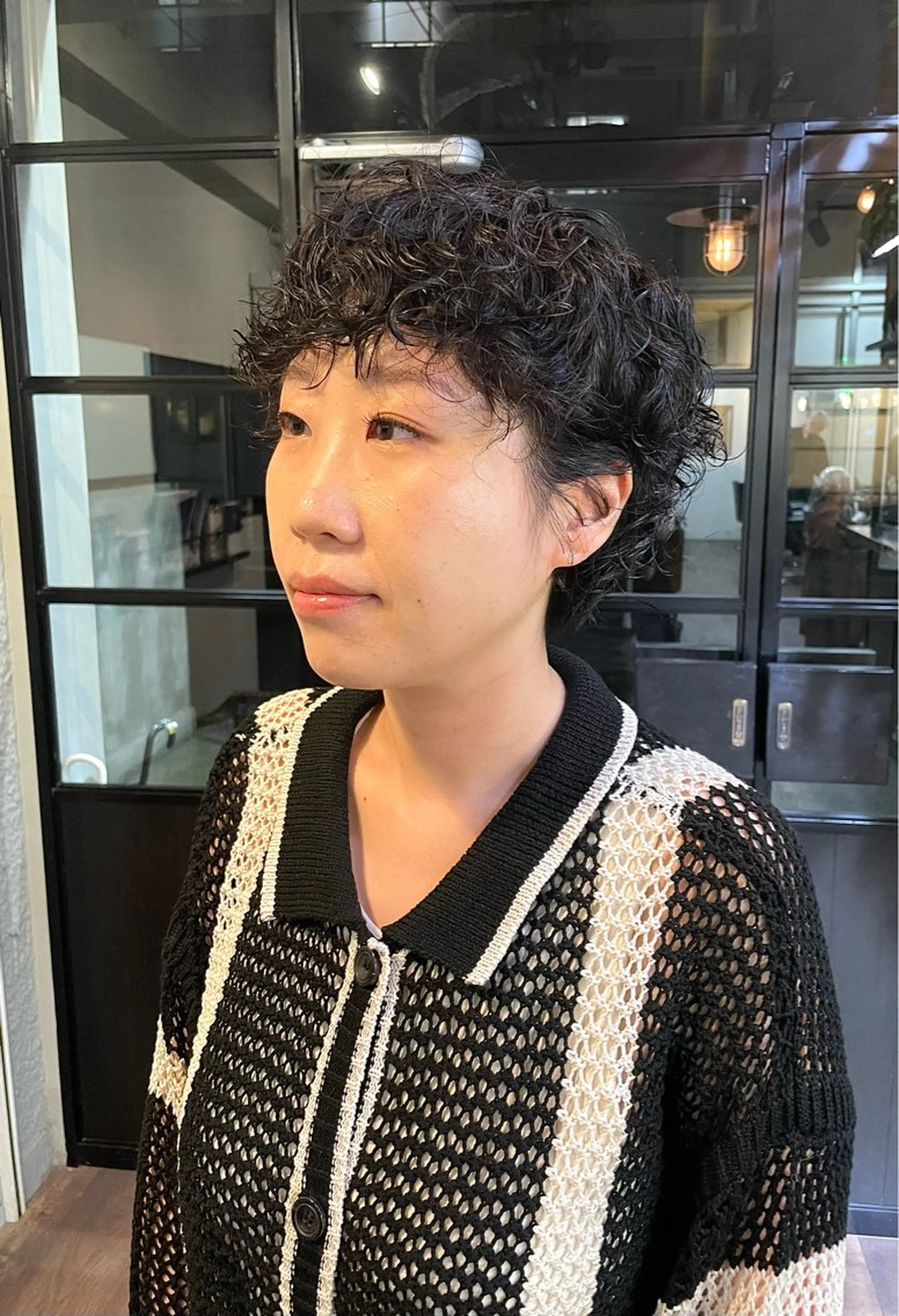 ショート パーマ ショートヘア スパイラルパーマ カット パーマ すみとも るなのヘアスタイル