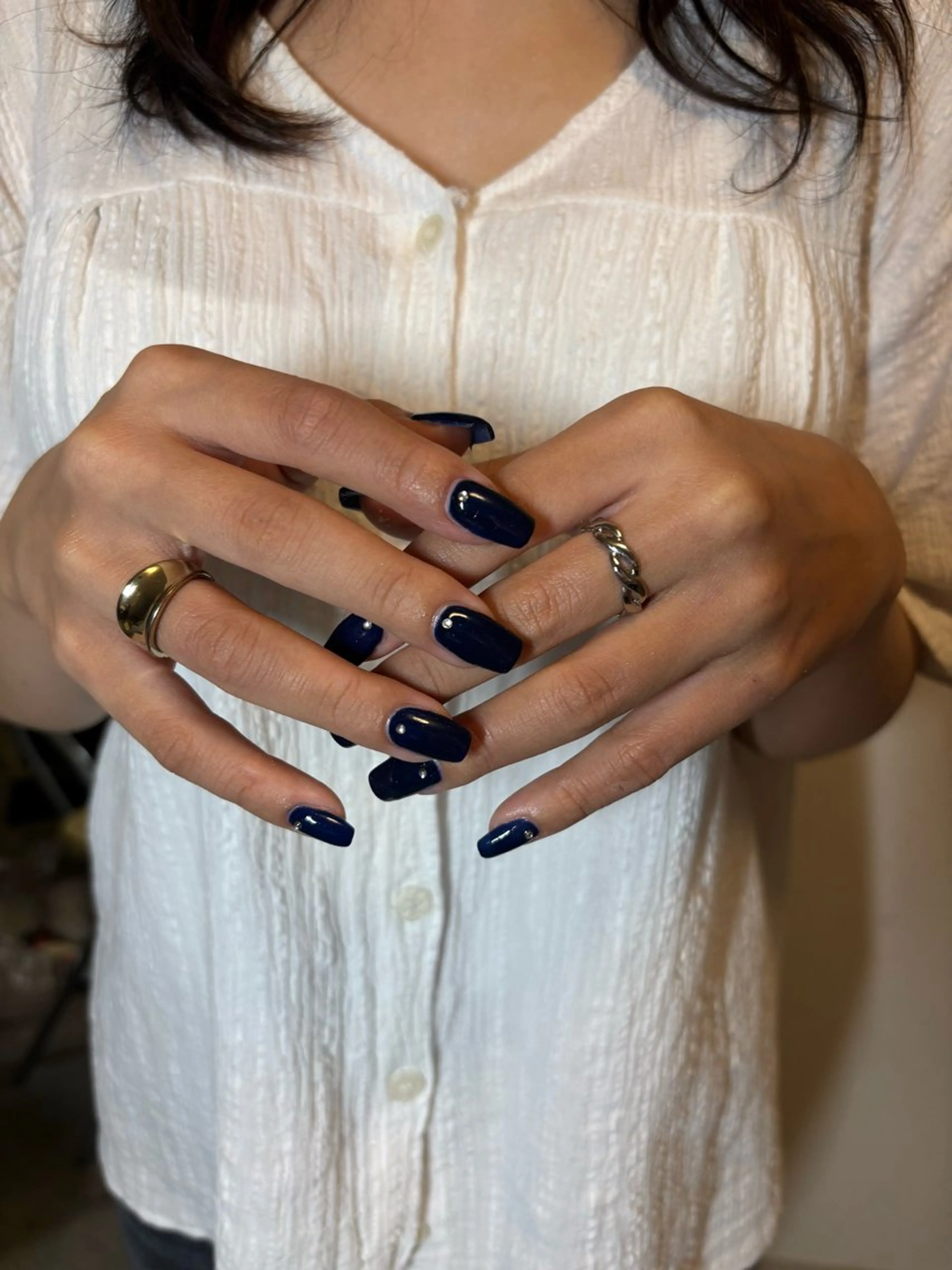 ネイル ネイビー 加藤 ひめののネイルデザイン
