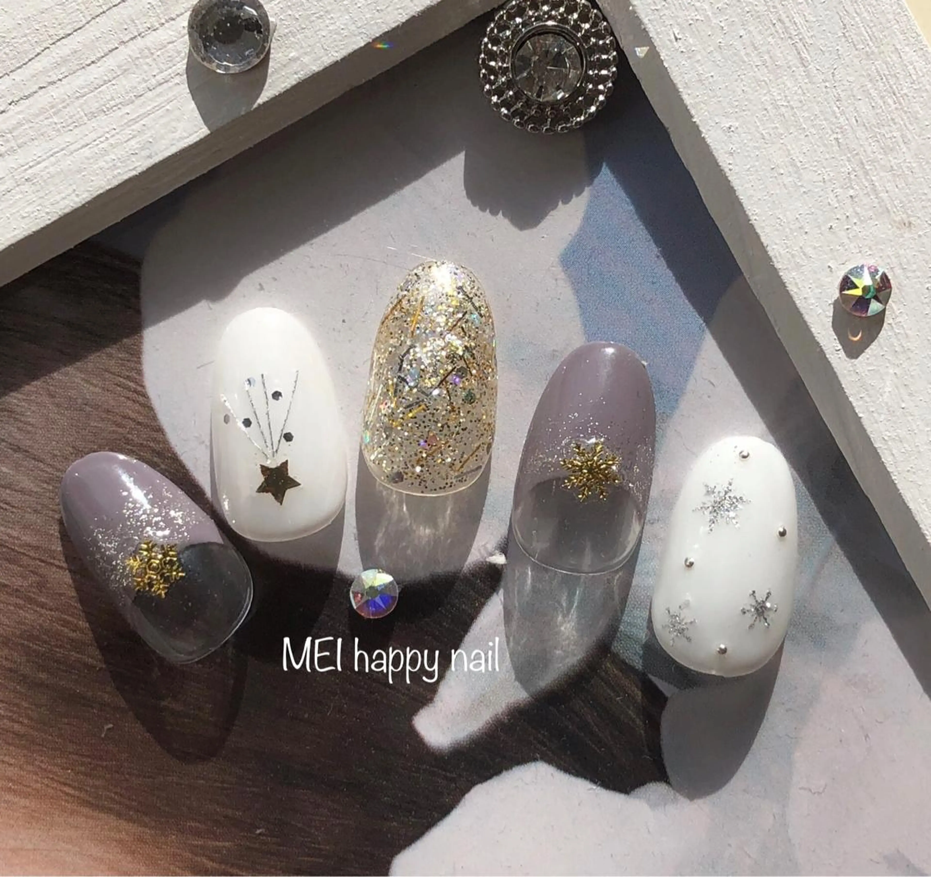 ネイル 北浦和 自爪育成ケアのネイルデザイン