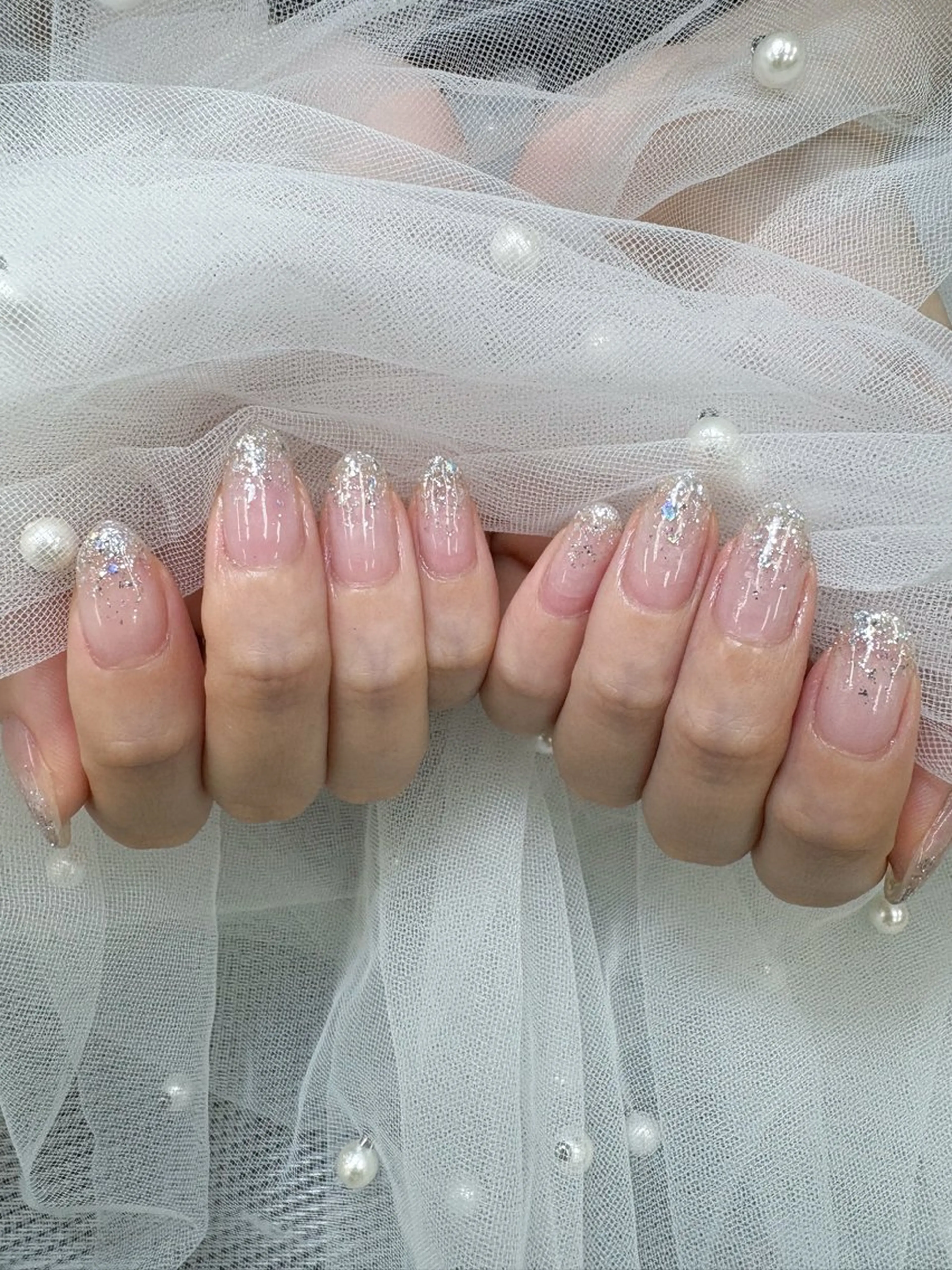 💅💗 ラメグラデーションネイルコース【新規オフ無料】💅ハンドネイルの写真