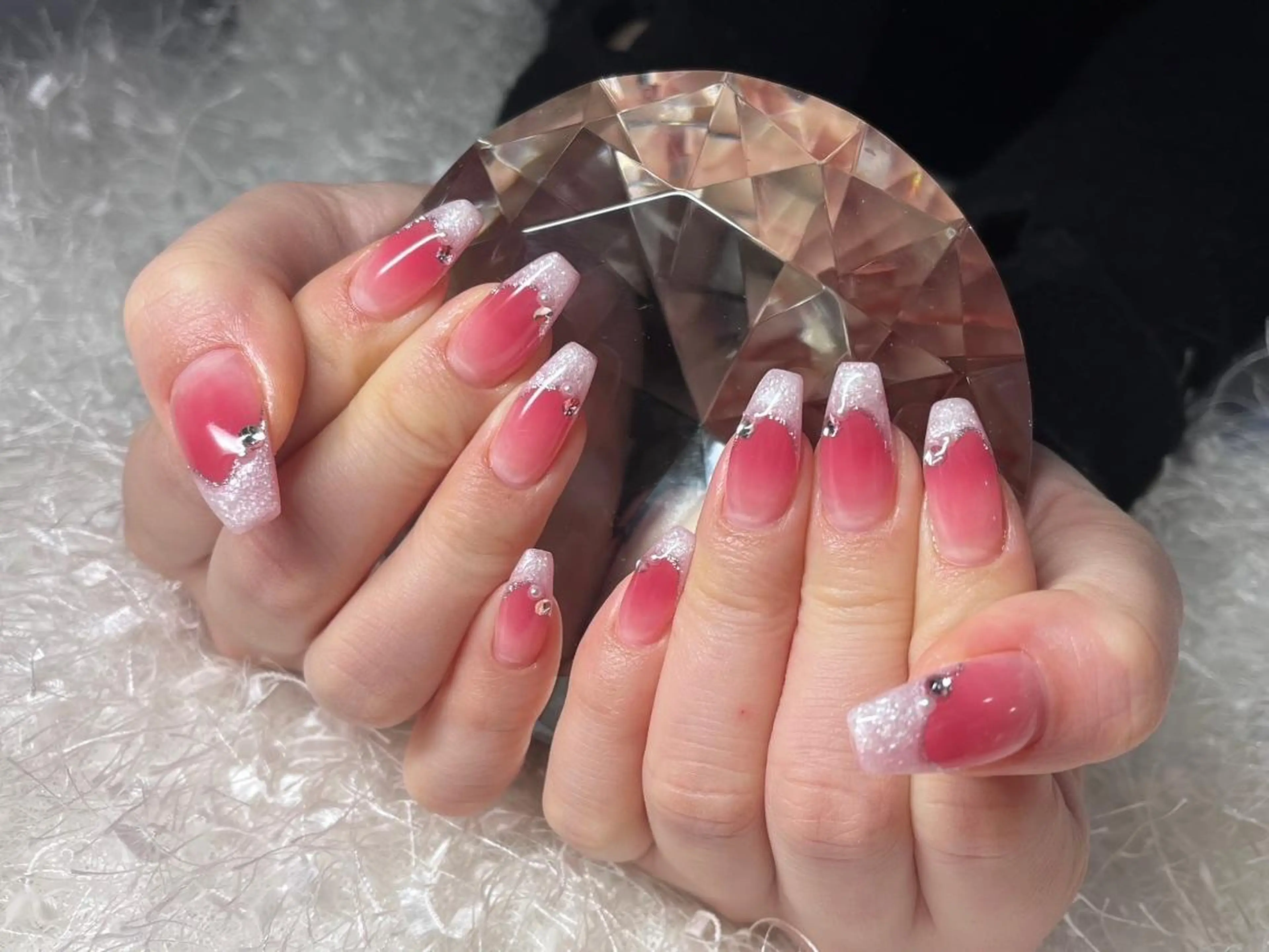 ネイル 長さ出し フレンチネイル ジェルネイル グラデーション 韓国ネイル ハンドネイル Nail&eye Belire 新宿のネイルデザイン