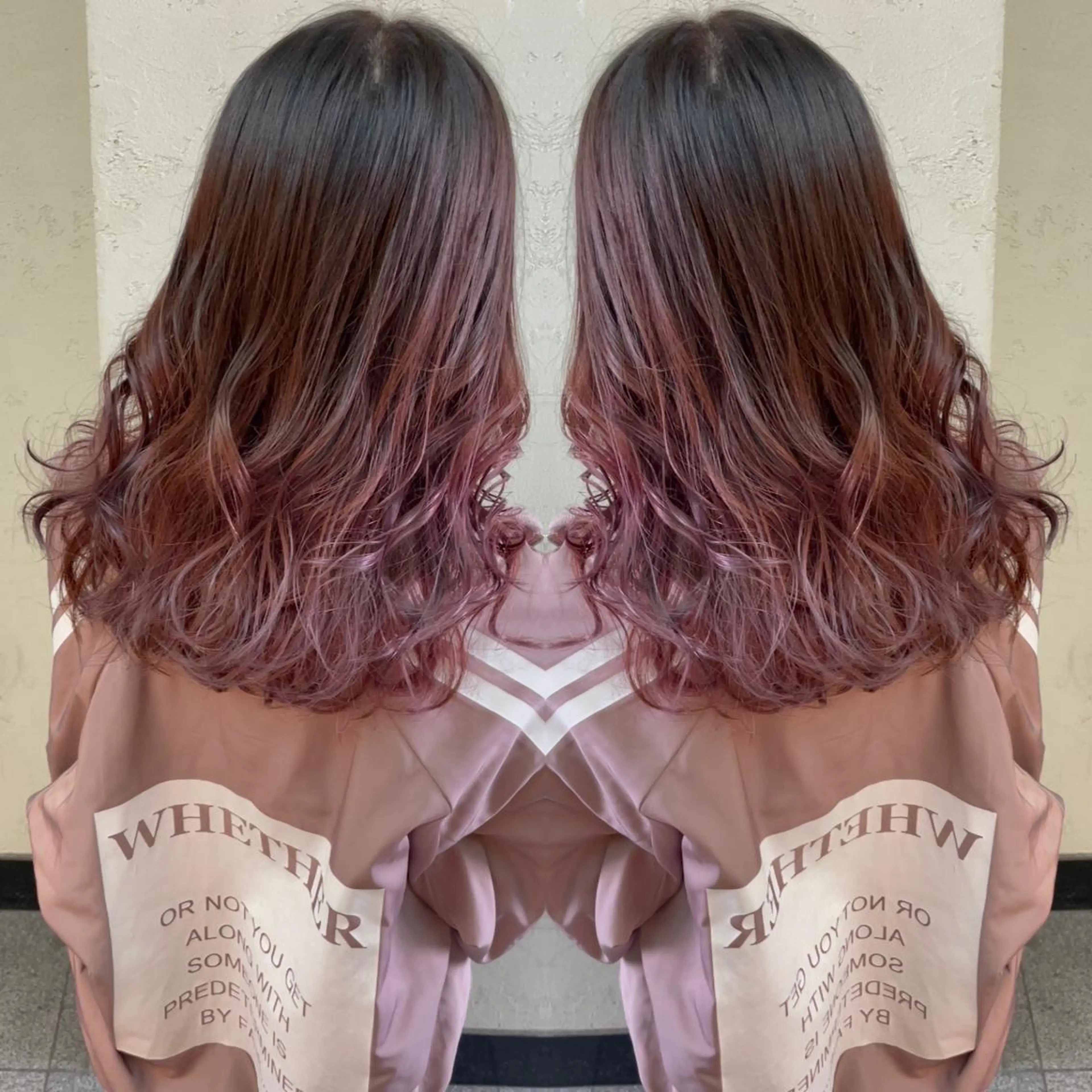 セミロング カット ヘアカラー 大泉 美久のヘアスタイル