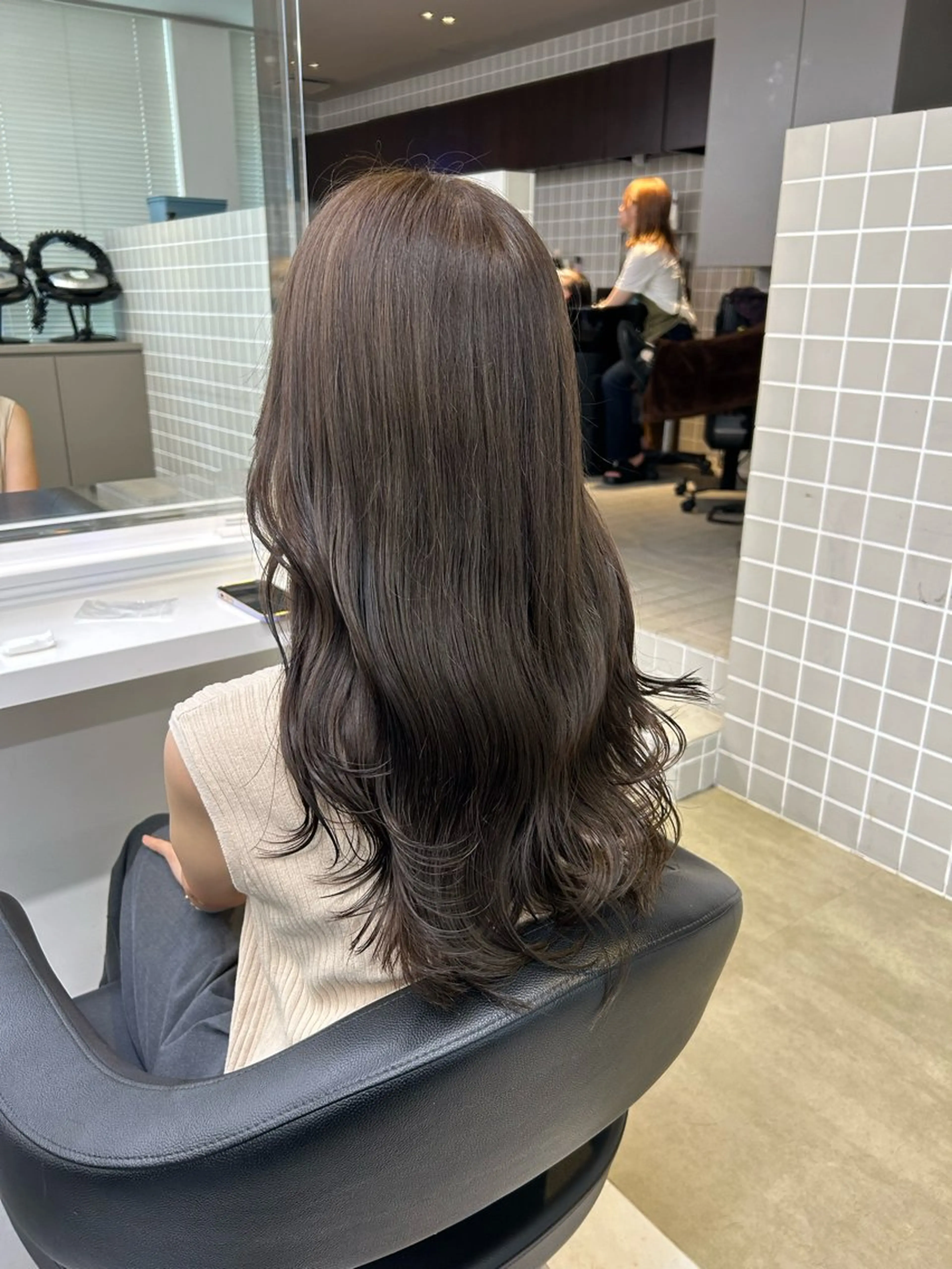 ミディアム カラー パーマ ヘアアレンジ メンズ キッズ 🦋透明感グレージュ /韓国レイヤー🦋のヘアスタイル