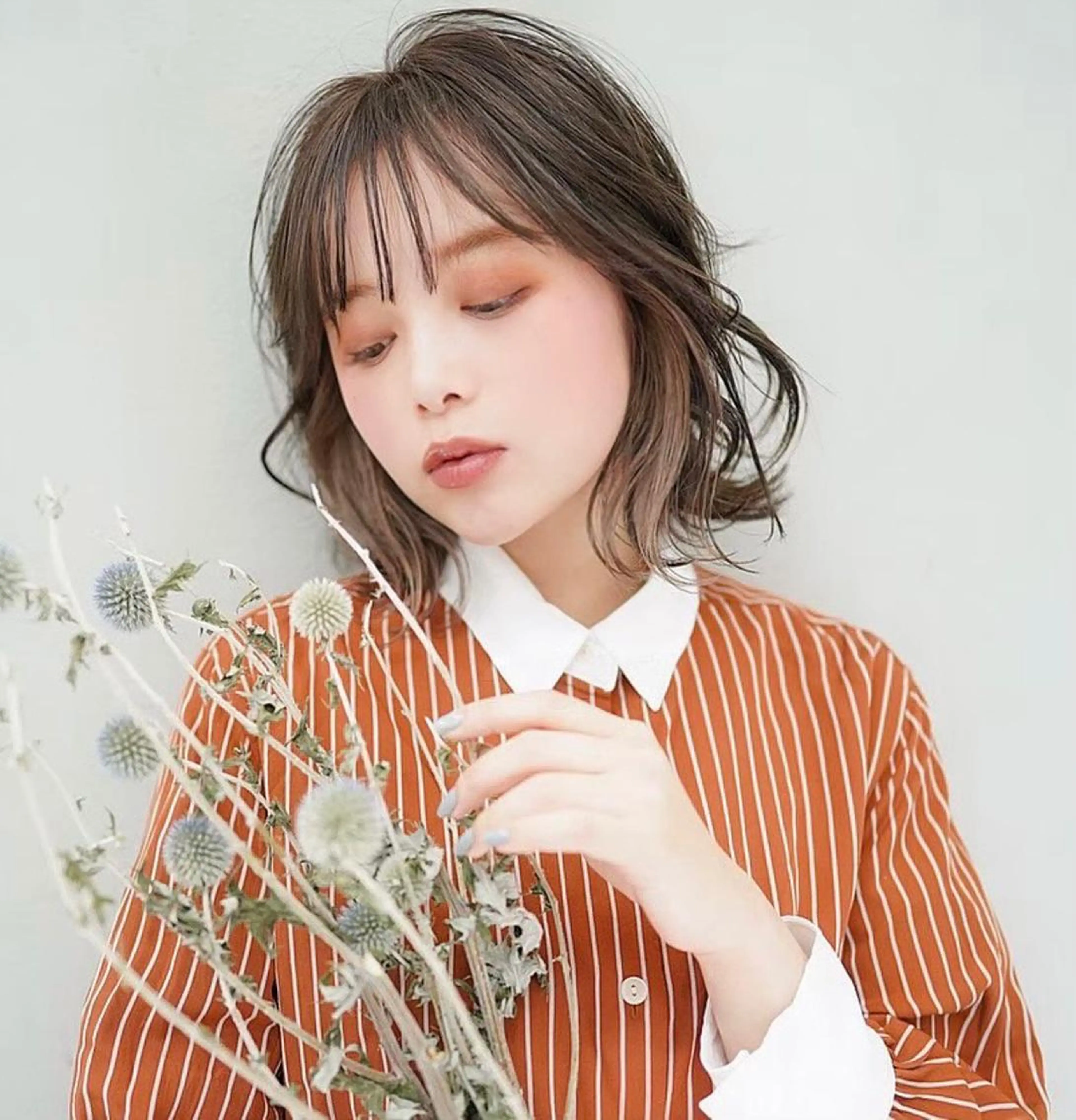 ミディアム カラー イヤリングカラー SALOWIN所属・MA Iのヘアスタイル