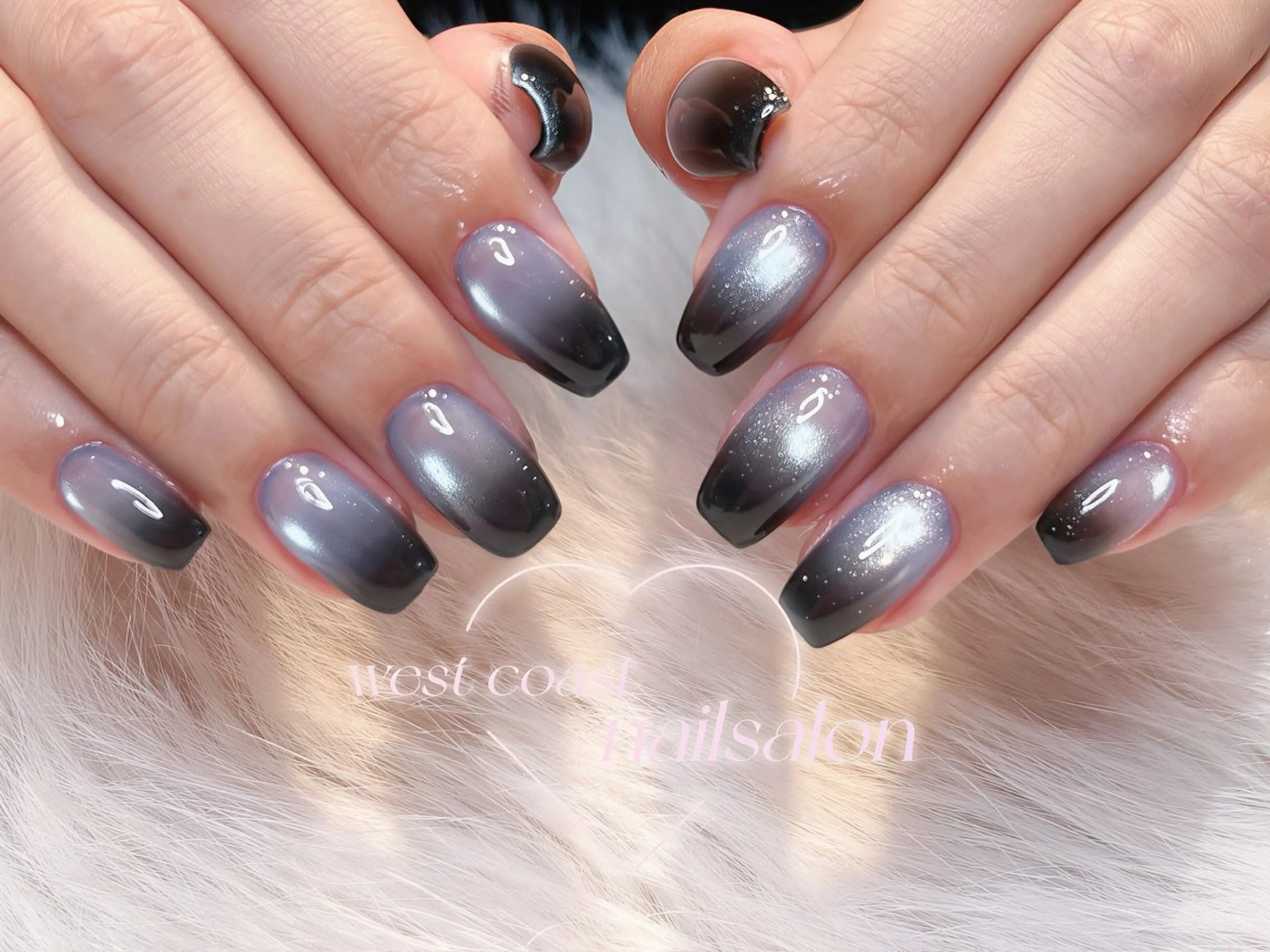 ネイル チークネイル ジェルネイル マグネットネイル ニュアンスネイル パラジェル West Coast Nail Salon 池袋西口所属・Kinoko／ チップスカルプ専門店のネイルデザイン