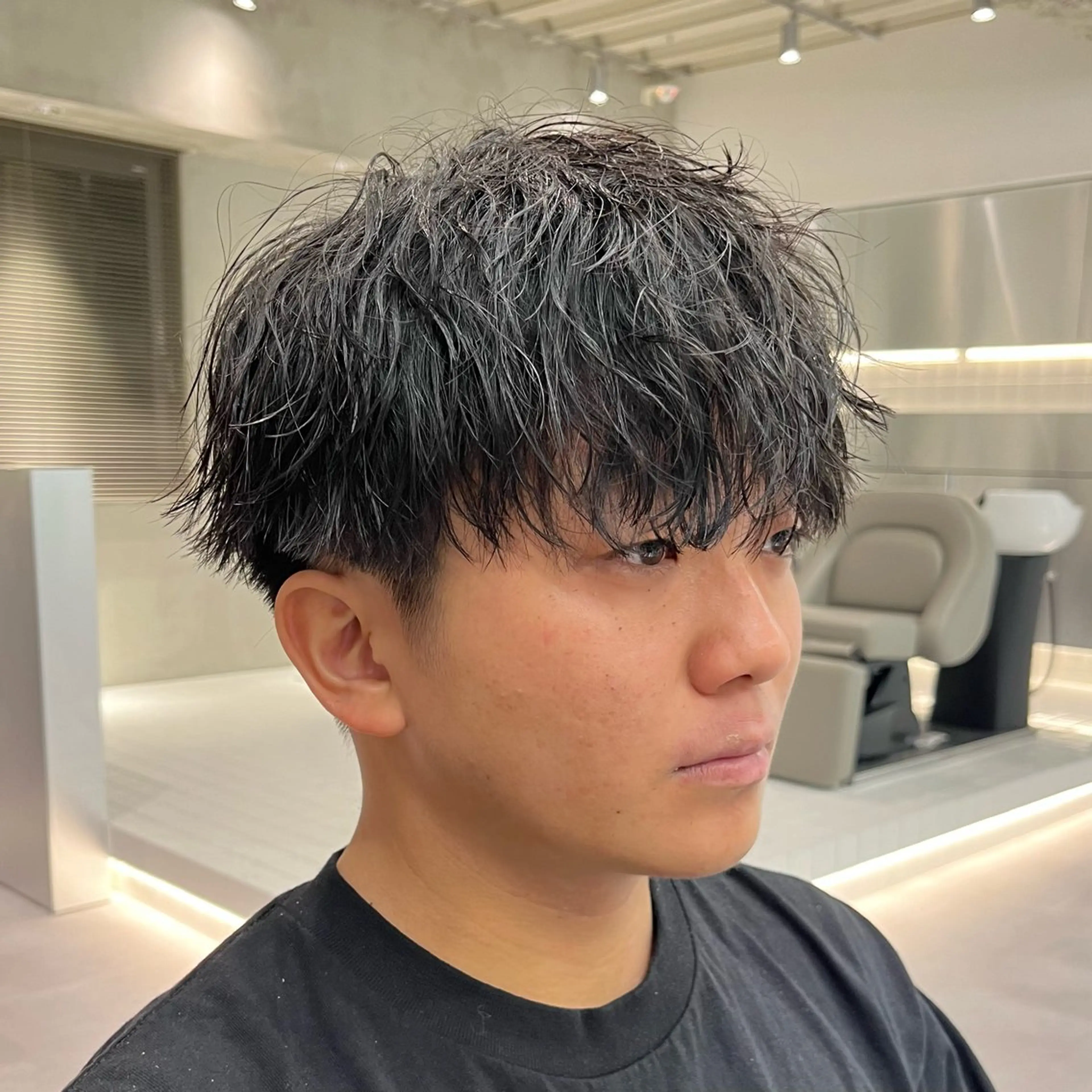 ショート パーマ メンズ soen所属・⚡メンズパーマフ ェードカットTomyのヘアスタイル