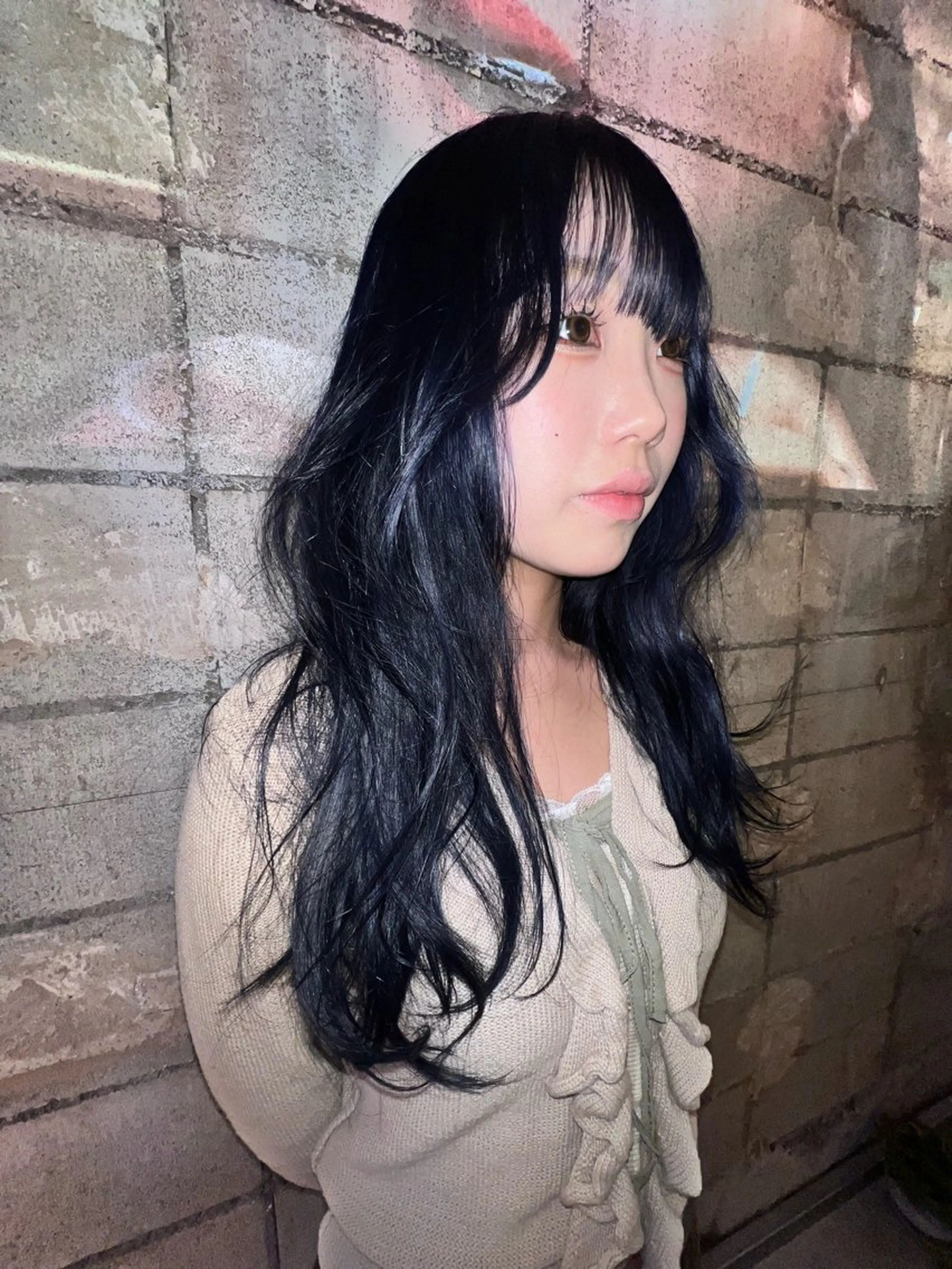 ロング カラー カット ヘアカラー haco＋所属・圧倒的デザイン力 店長🎨RENAのヘアスタイル