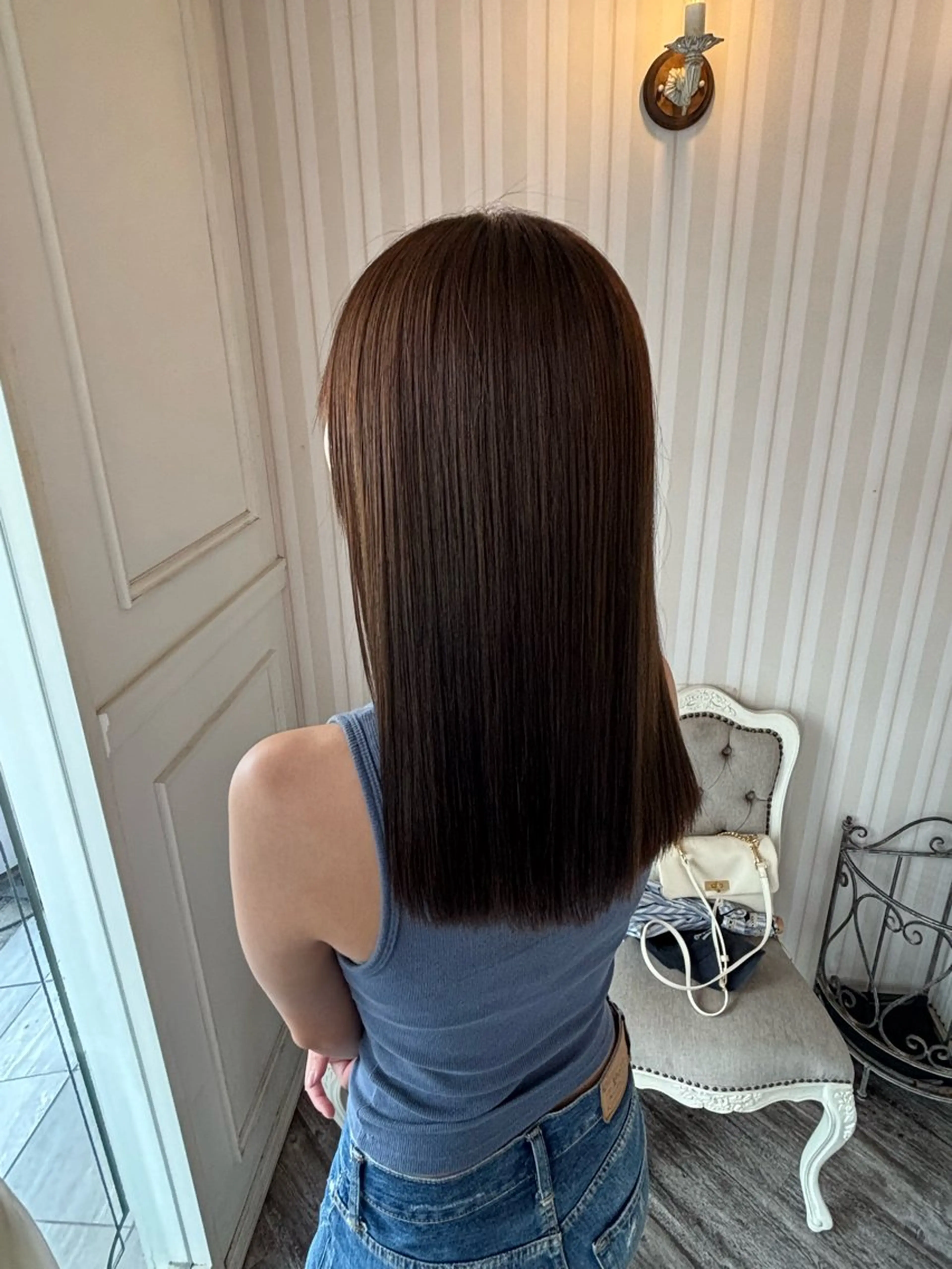 【人気No.3/髪質改善】カット+髪質改善ストレート+カラー+保護TR付 ￥17500の写真