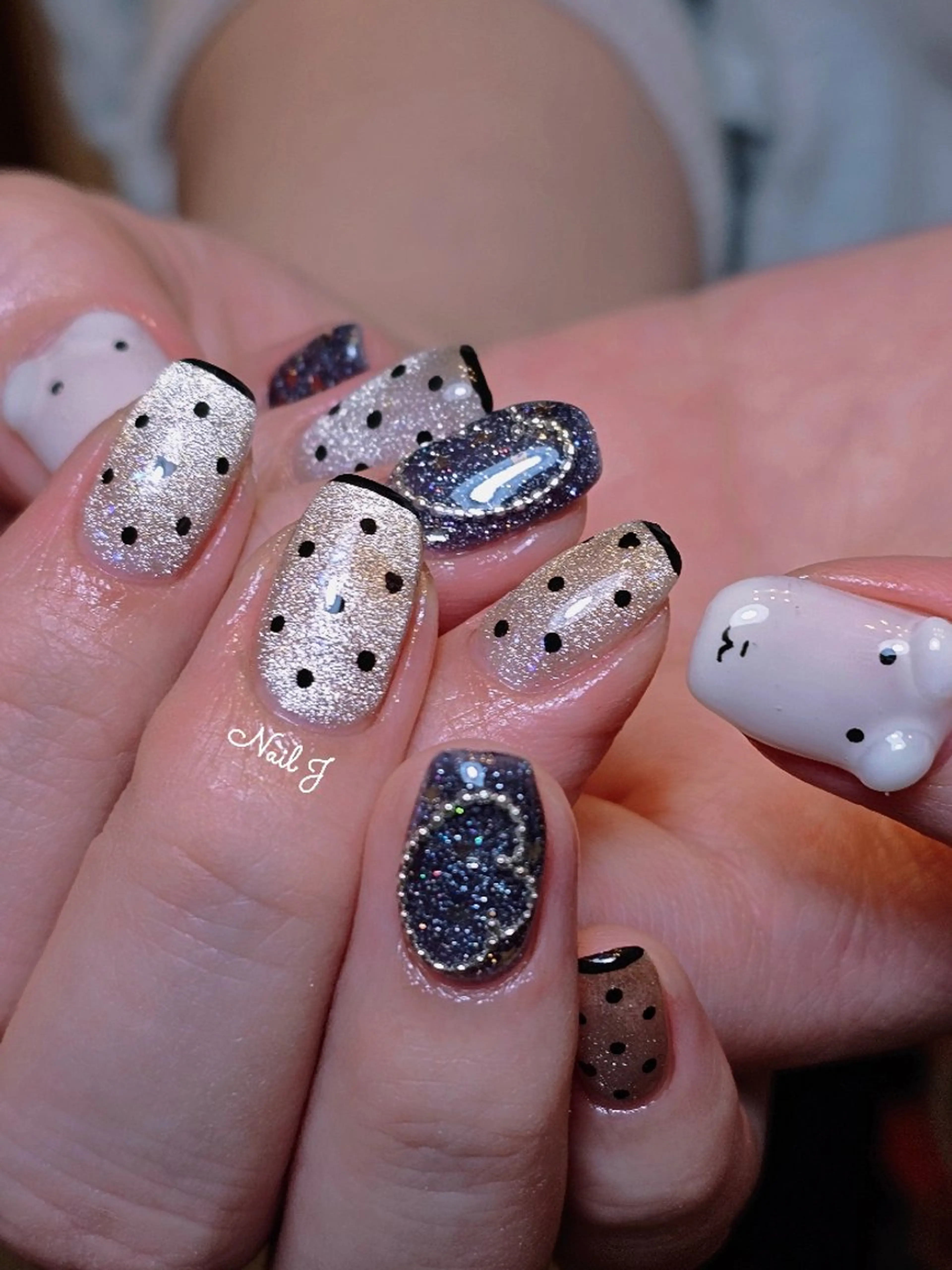 ネイル 韓国ネイル 冬ネイル ハンドネイル Nail Jのネイルデザイン