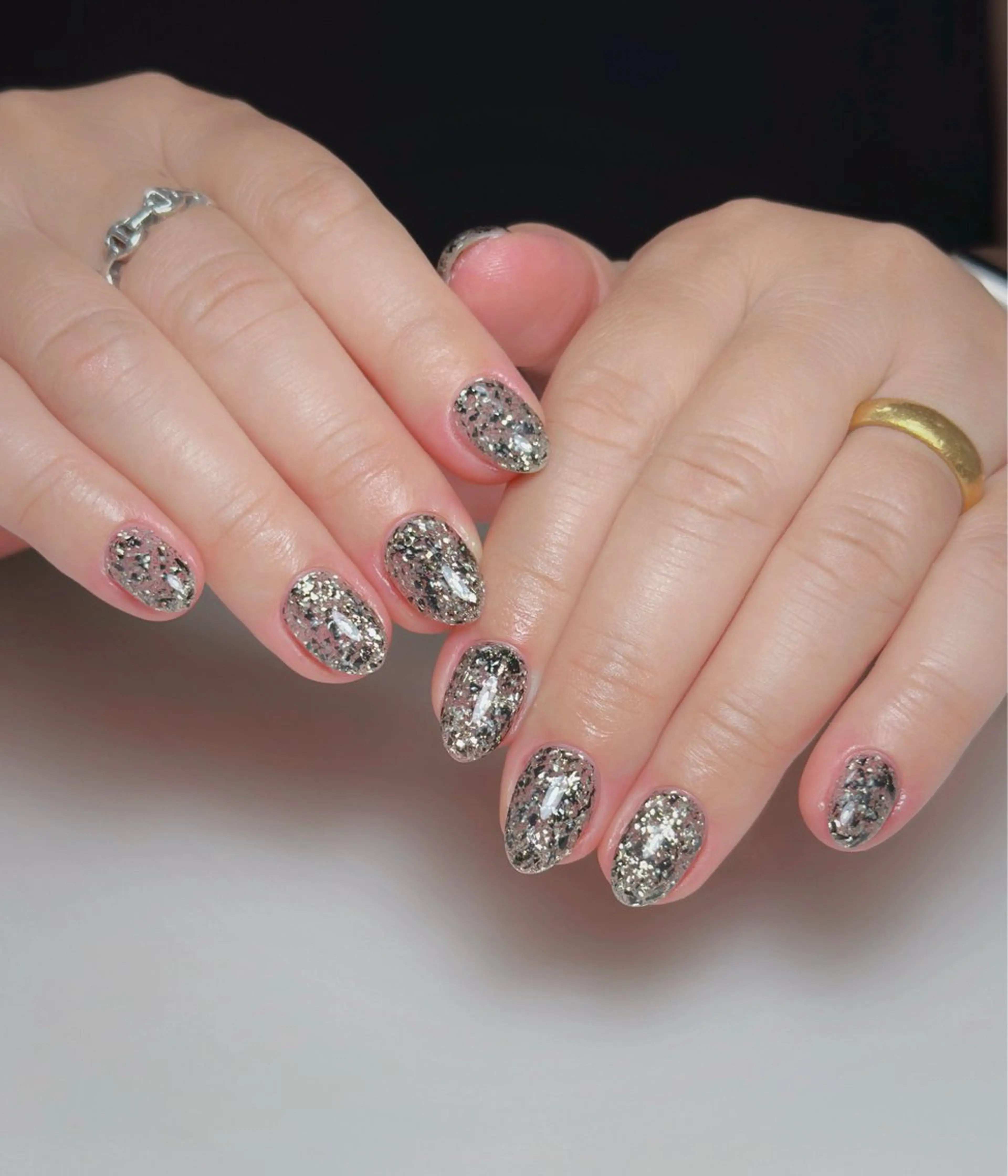 ネイル オーロラネイル 長さ出し フットネイル 韓国ネイル ラメ(グリッター) ハンドネイル 👍thumbs up nail👍のネイルデザイン