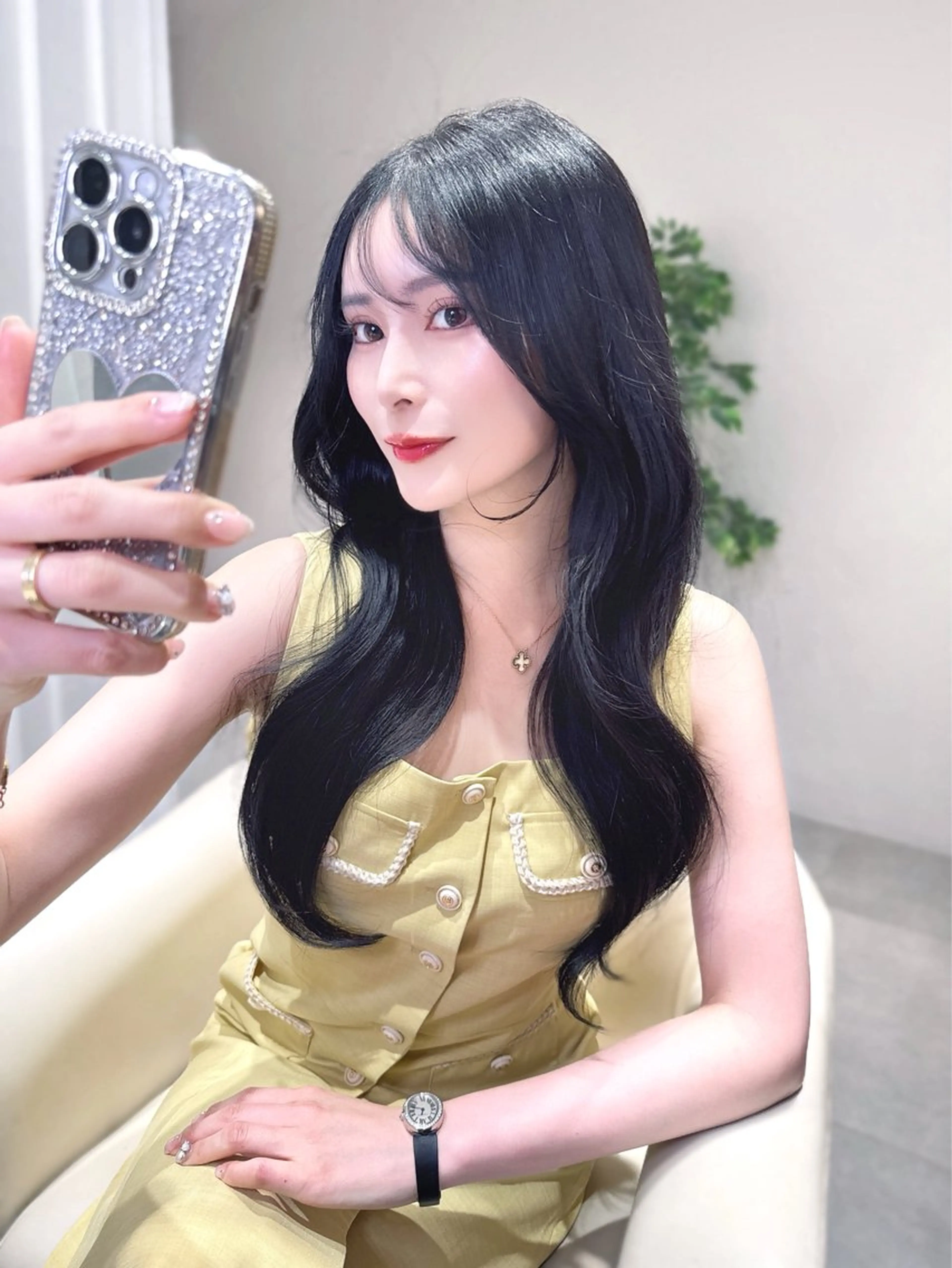 ロング カラー カット ヘアカラー トリートメント ヘッドスパ ヘアセット 韓国ヘア/レイヤー/ 顔まわり/りょーとのヘアスタイル