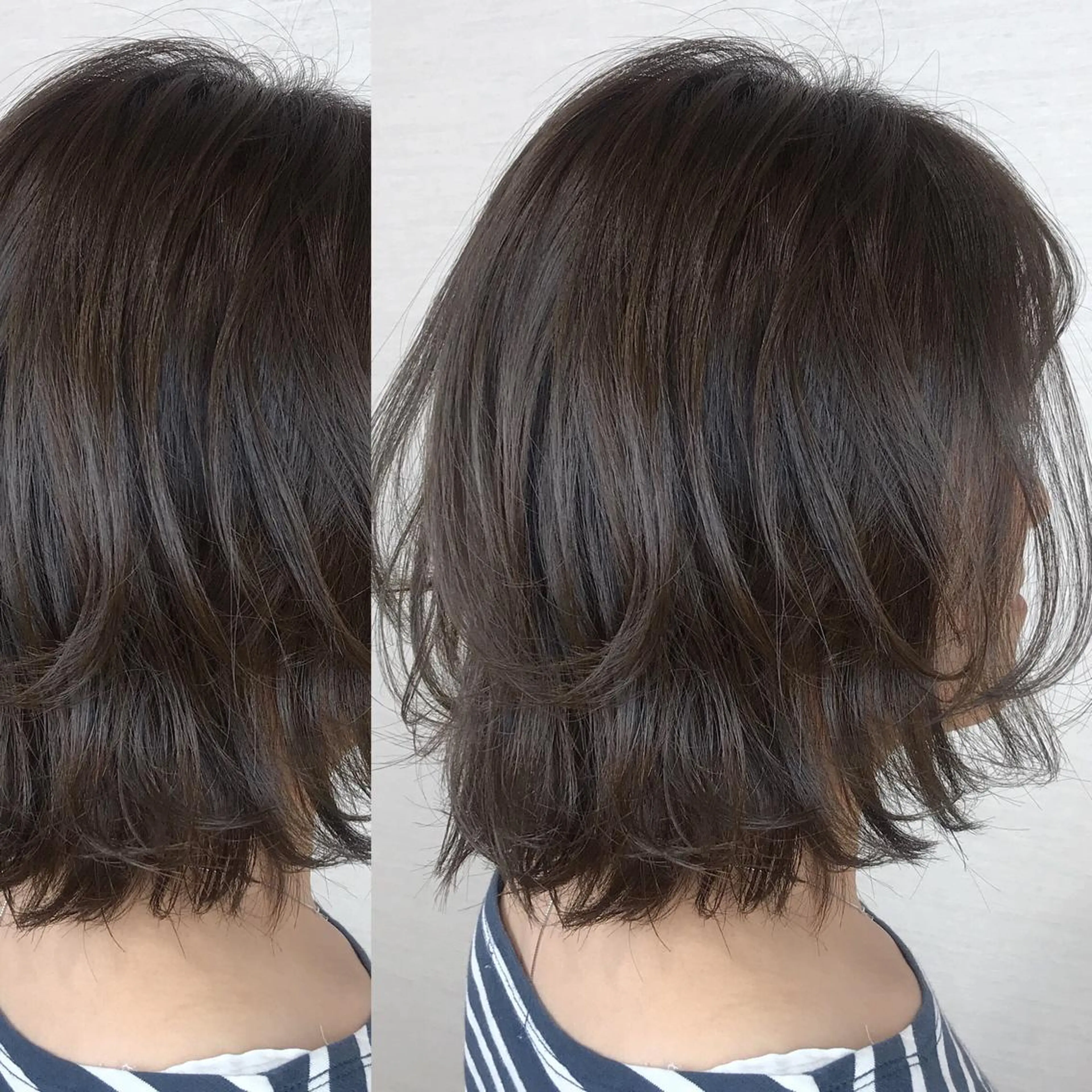 ショート カラー ボブレイヤー ボブ レイヤーカット 韓国レイヤーカット/ ダブルカラーのヘアスタイル