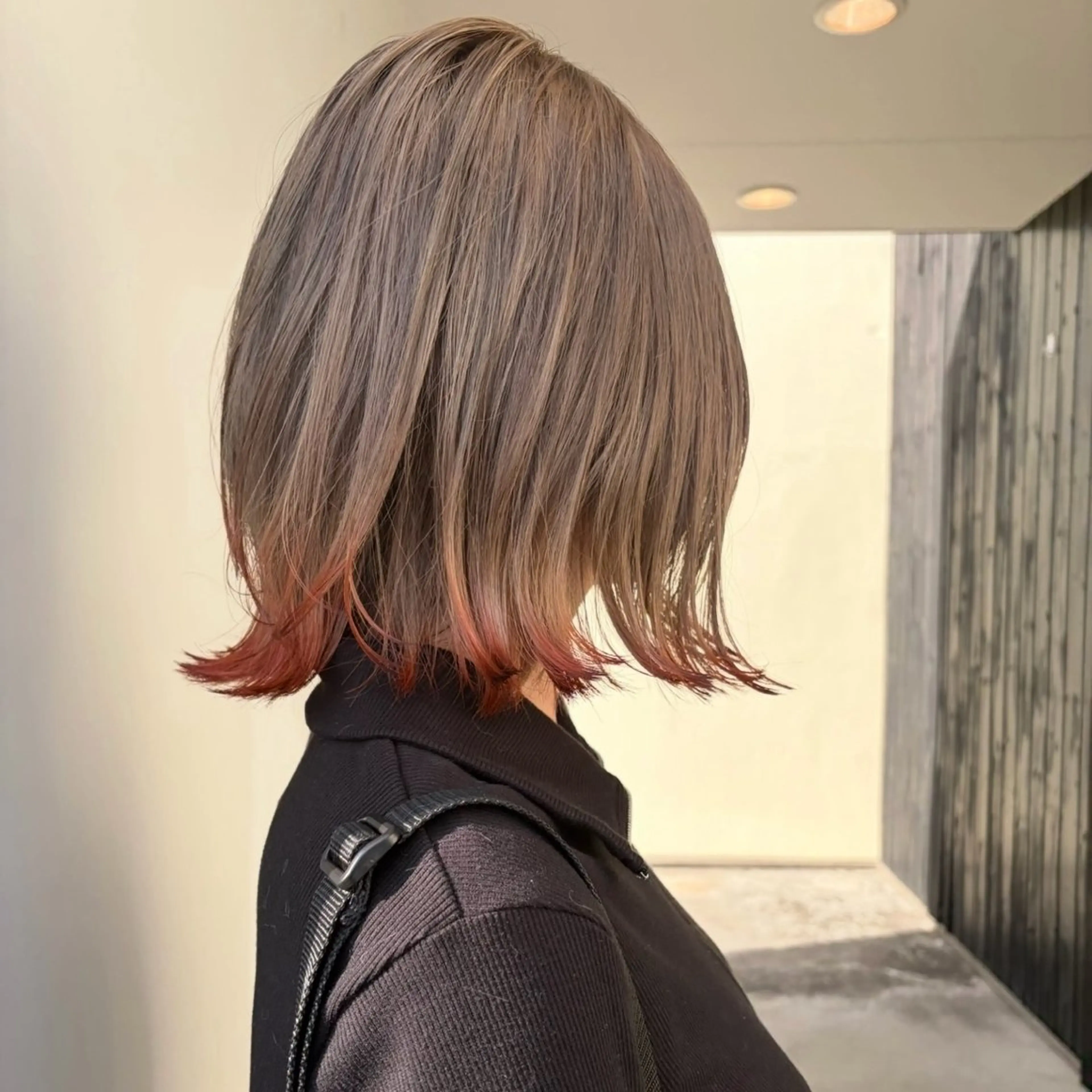 ミディアム カラー デザインカラー 松本 茜のヘアスタイル