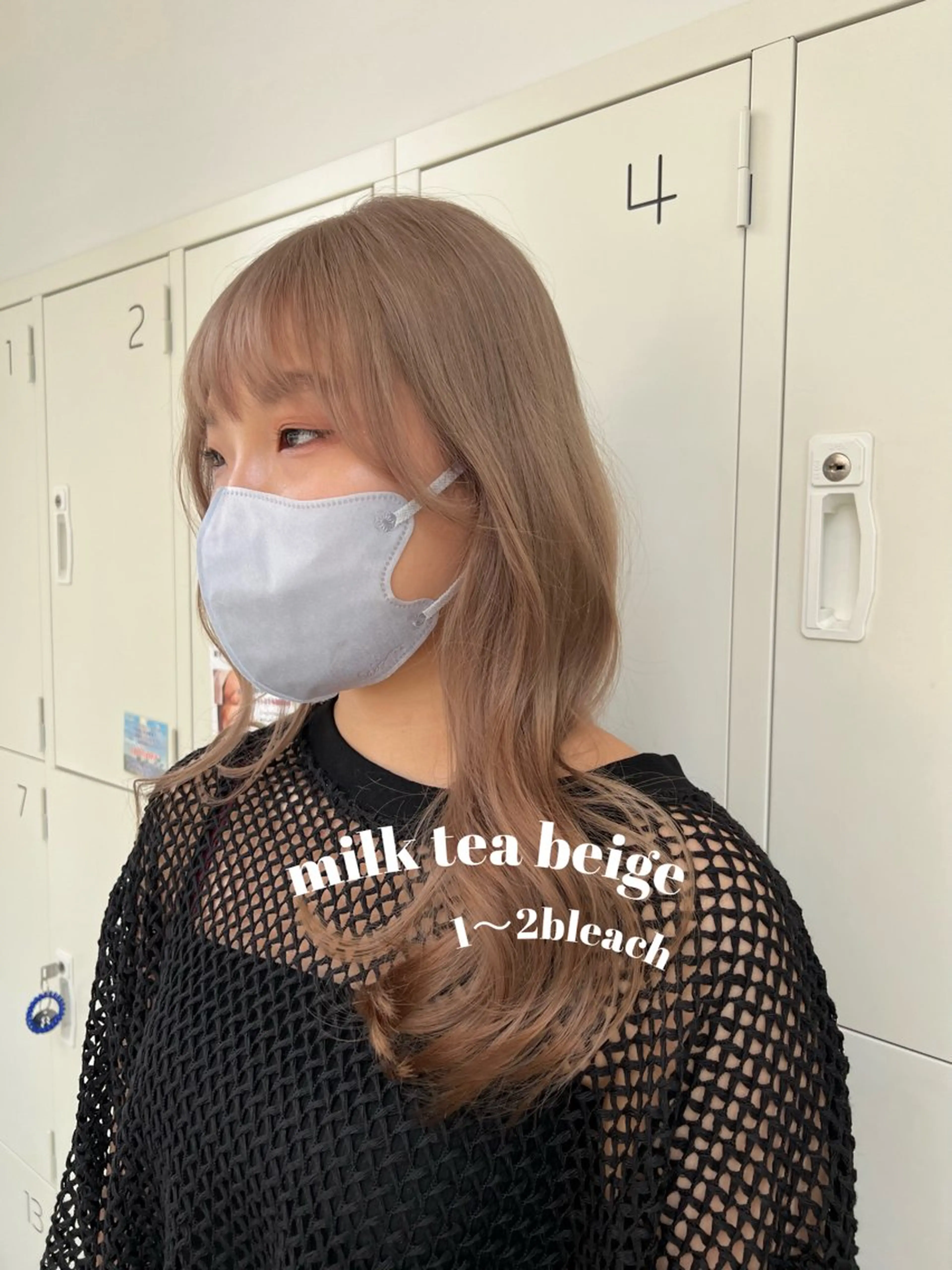 セミロング カラー ベージュカラー ブリーチ ヘアカラー Kana 🍋 ハイトーン【高円寺】のヘアスタイル