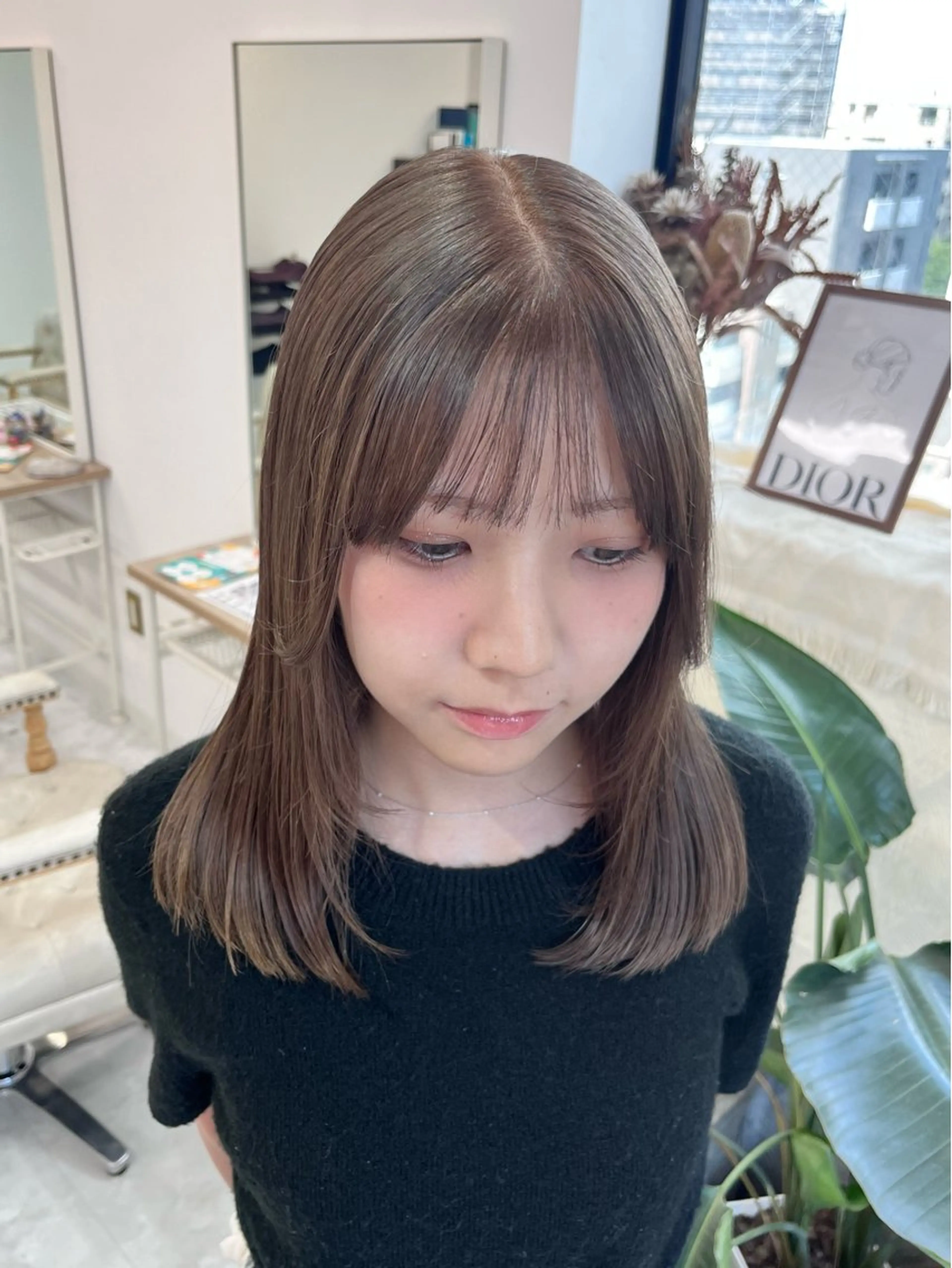 セミロング ヘアカラー トリートメント ヘアセット 𝐠𝐢𝐫𝐥𝐲 𝐦𝐨𝐝𝐞🖤のヘアスタイル