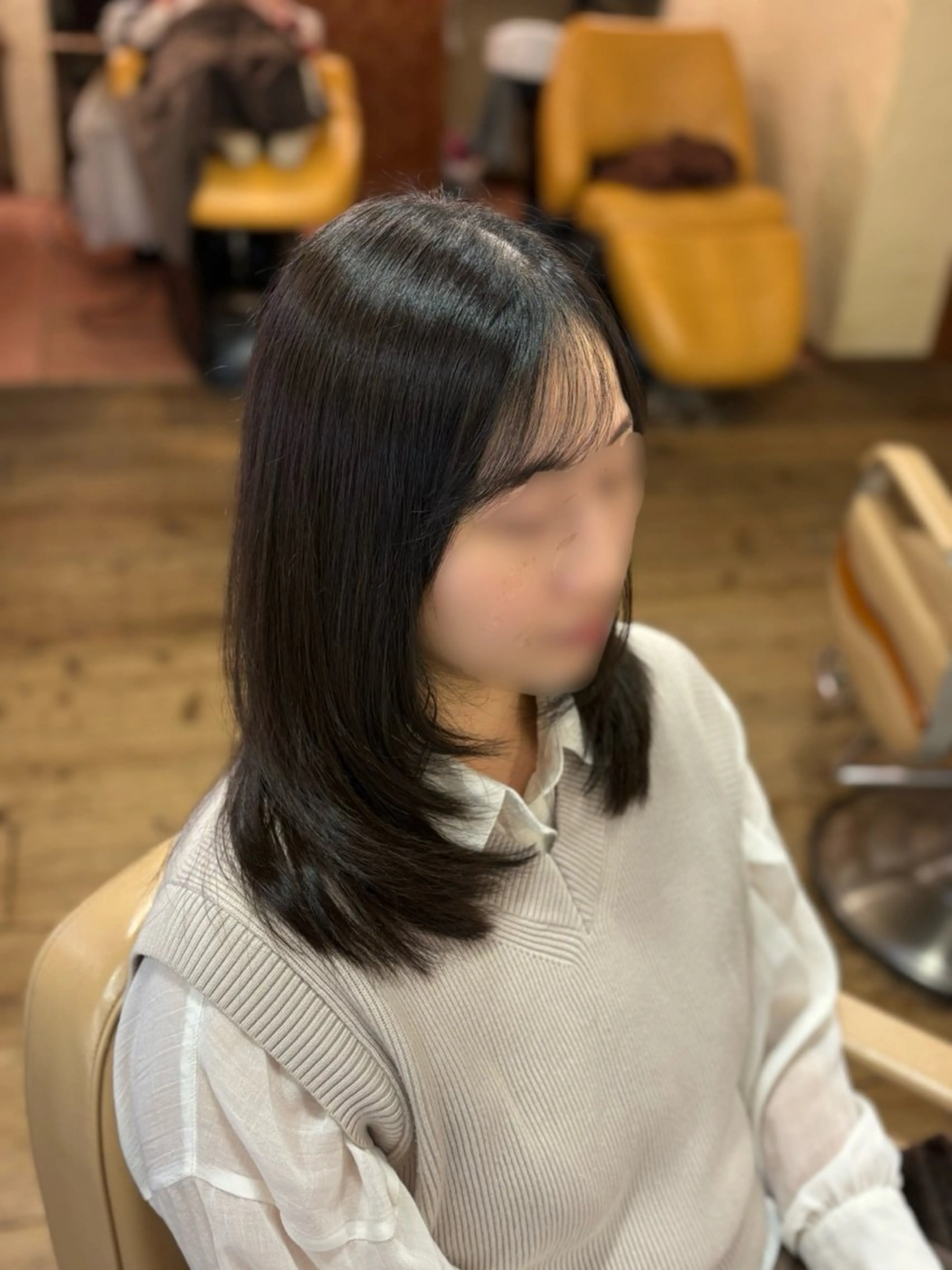 ロング カット ヘアカラー トリートメント 柘植 雅大のヘアスタイル