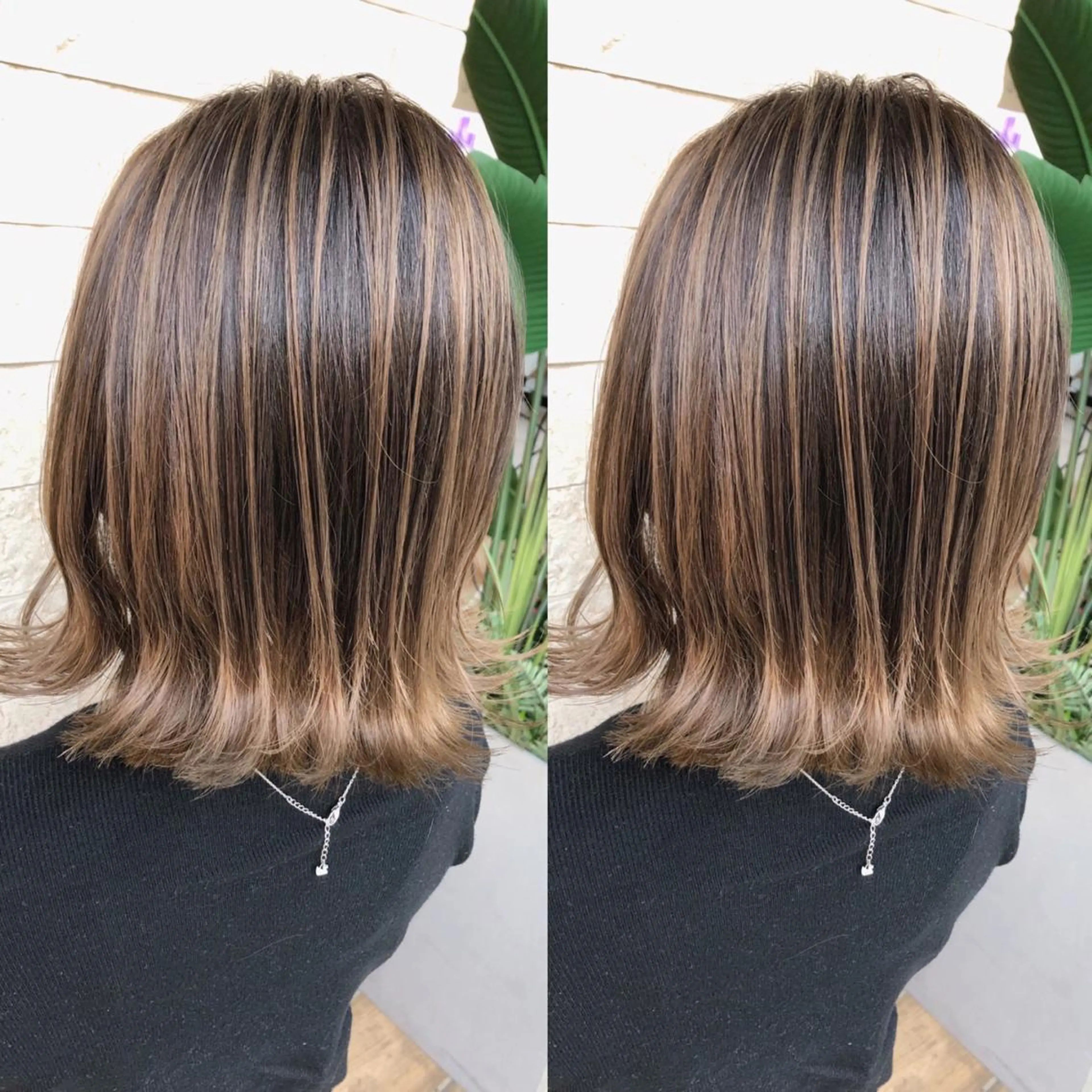 ミディアム カラー バレイヤージュ レイヤーカット 外ハネヘア カット ヘアカラー RIENSリエンス ✂️木村康二✂️のヘアスタイル