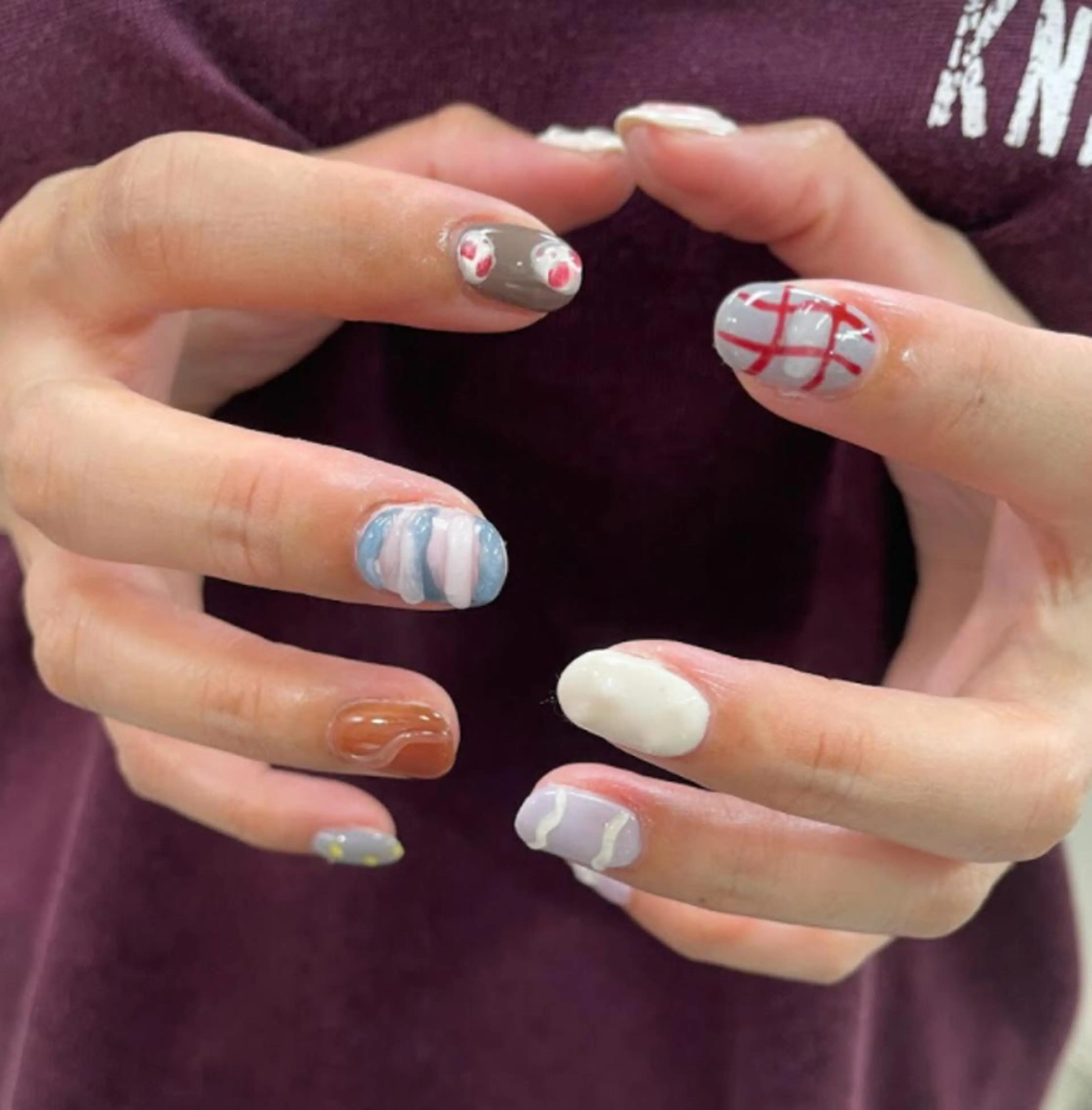 ネイル アートネイル クリアネイル フレンチネイル ジェルネイル ガラスフレンチ nailstudio eviz新宿店のネイルデザイン