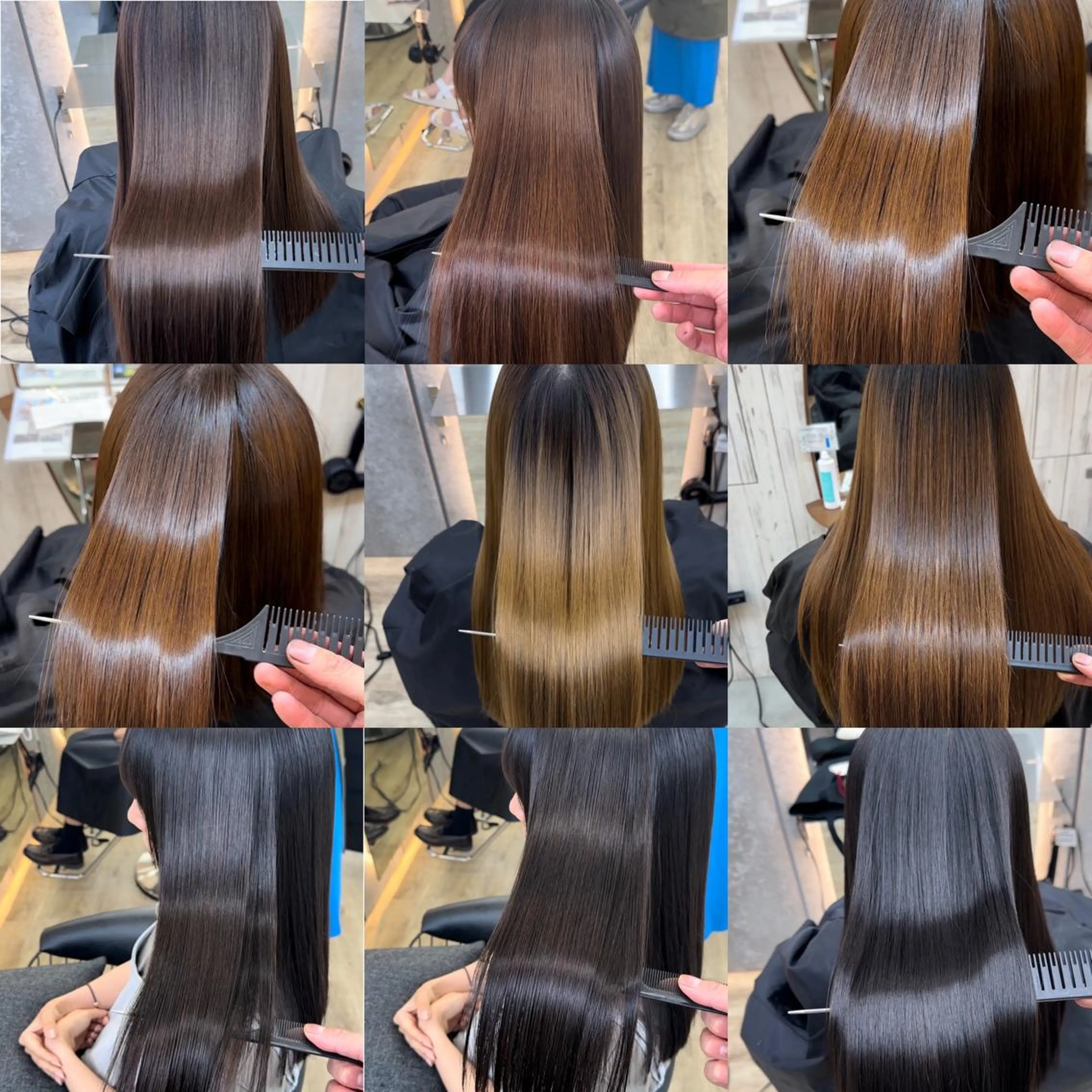 セミロング パーマ カット 縮毛矯正 トリートメント 縮毛/レイヤー 韓国/橋口のヘアスタイル