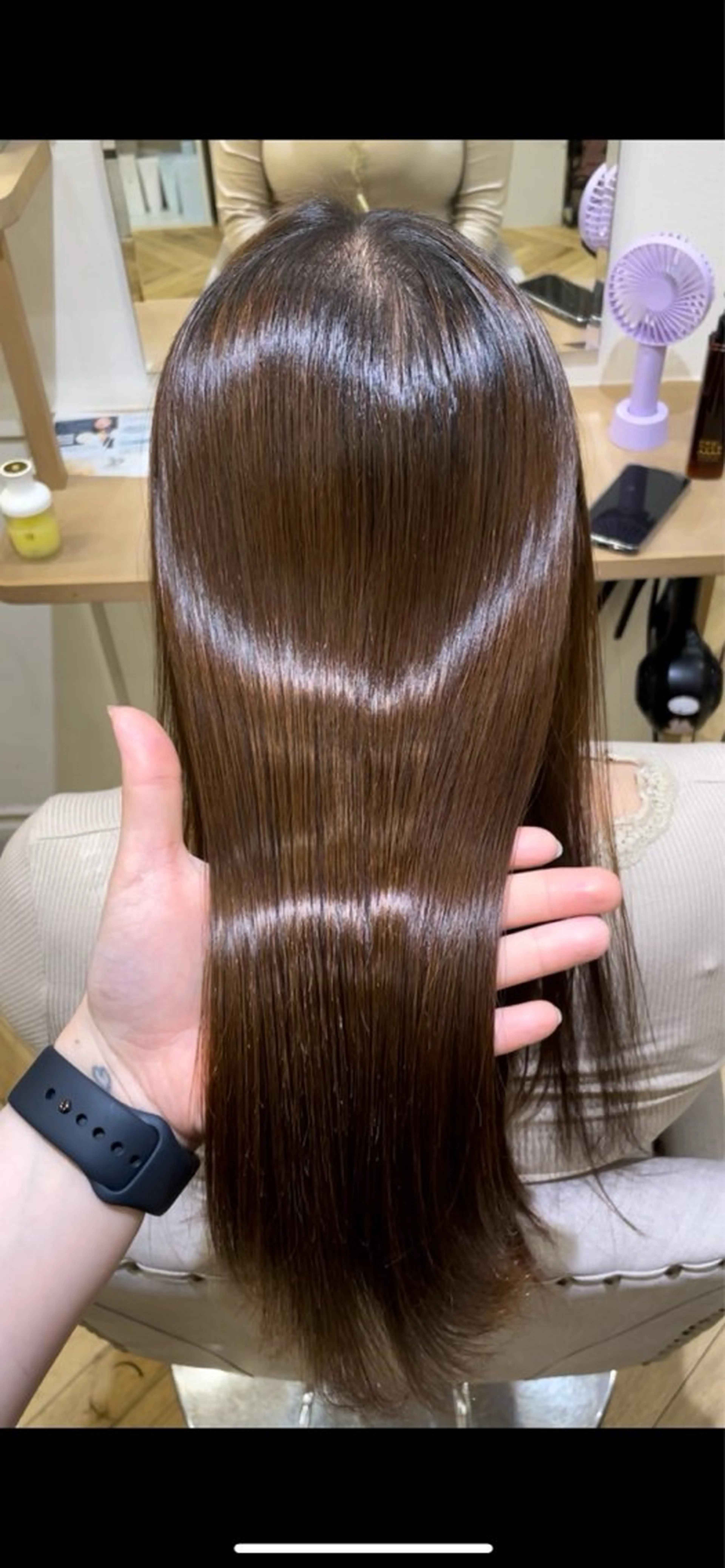 セミロング カット 縮毛矯正 トリートメント Luana難波 🫧NOAのヘアスタイル