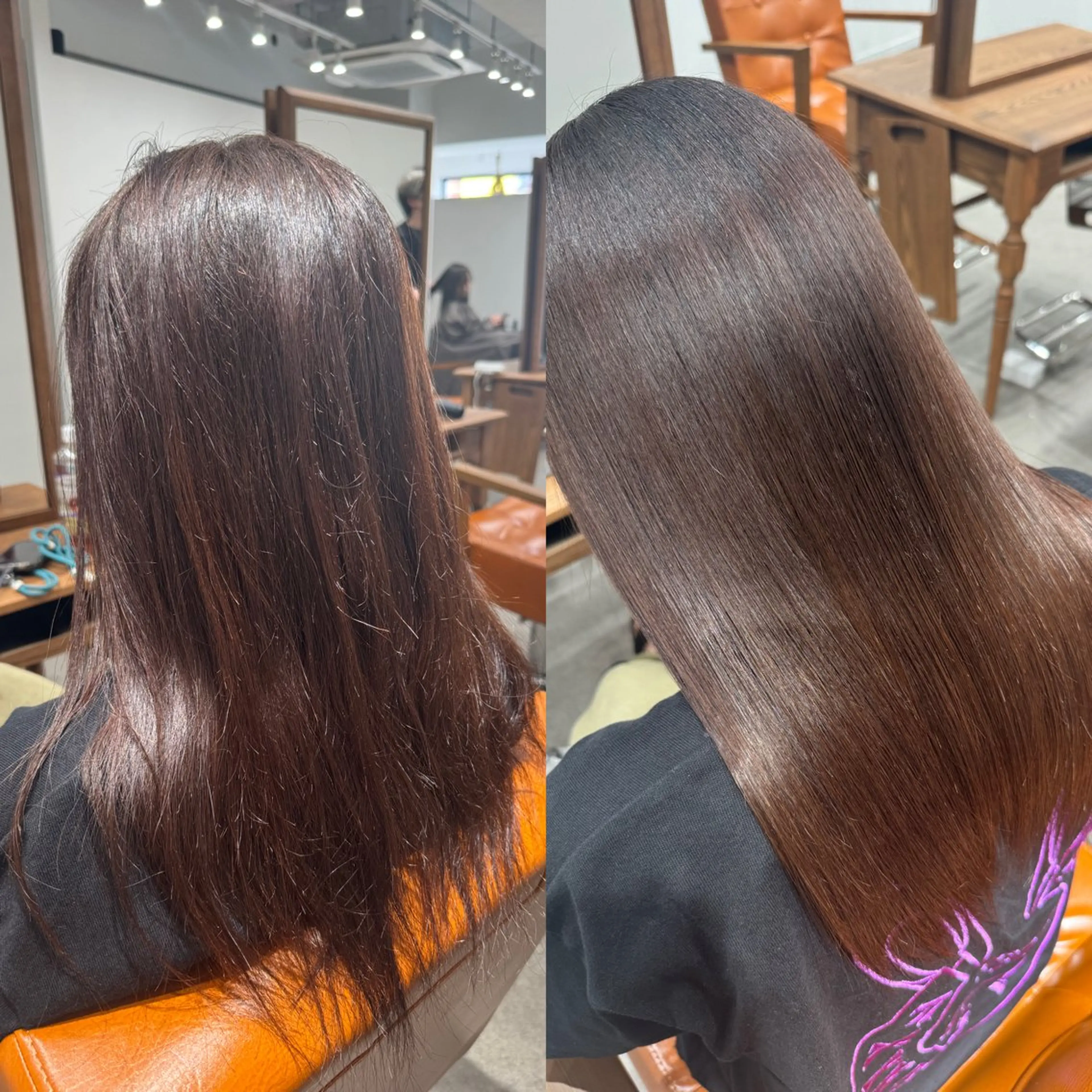 セミロング カット 縮毛矯正 トリートメント 髪質改善縮毛✨ 泉谷彪芽のヘアスタイル