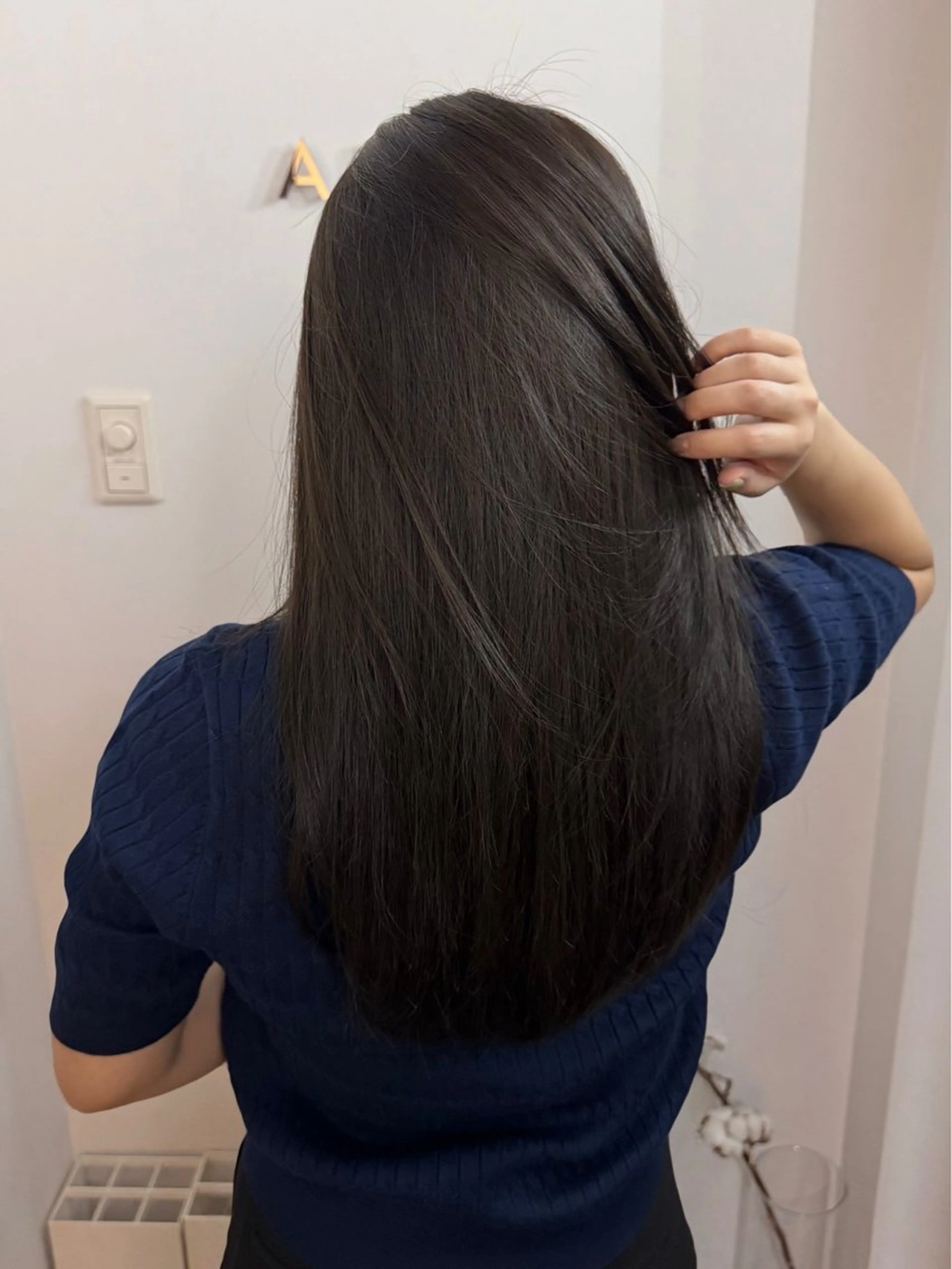 セミロング カラー グレージュ オリーブグレージュ オリーブグレー 華奈/オリーブ/ ベージュ/抜け感🥣のヘアスタイル