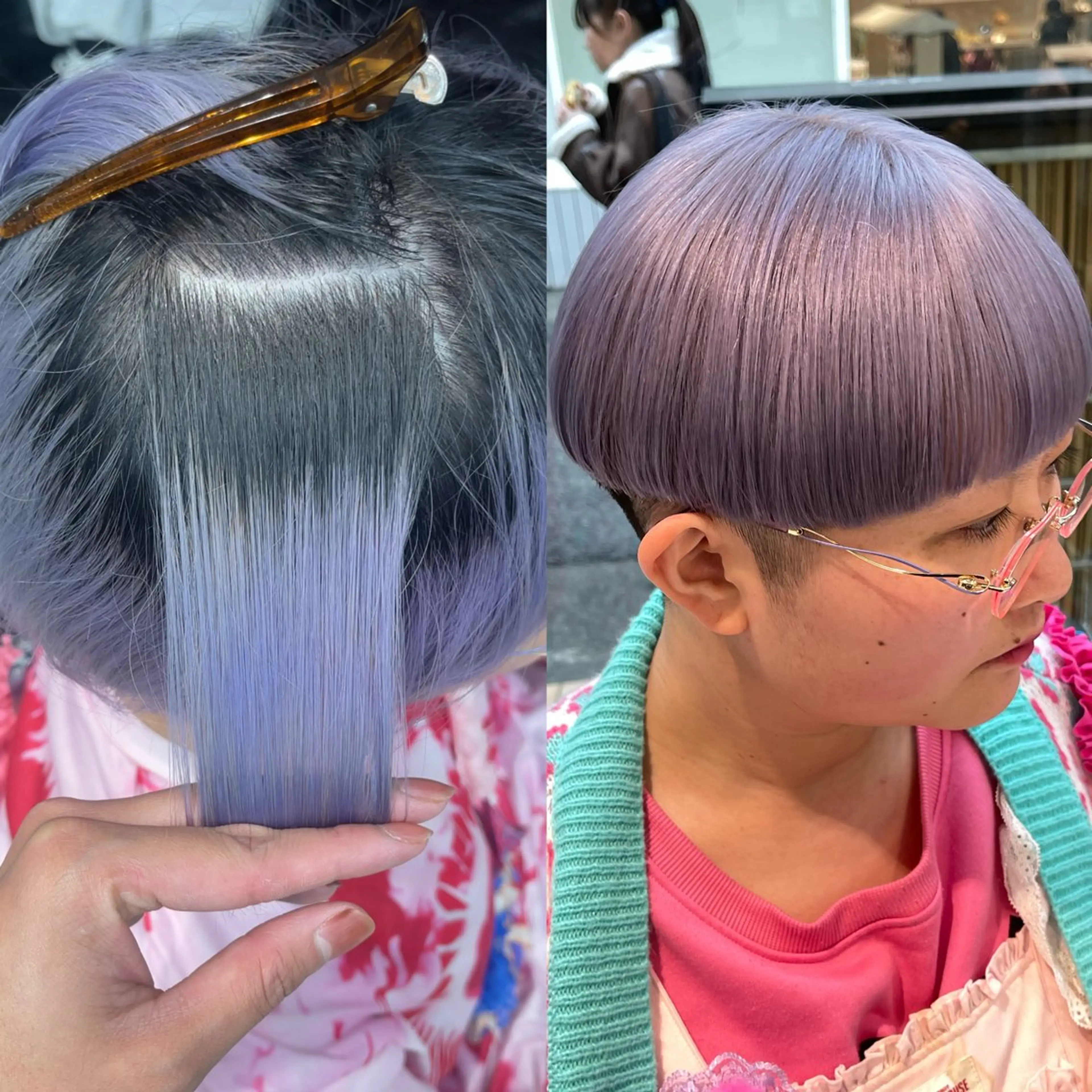 カラー ヘアカラー トリートメント ハイトーンレイヤー ❤️‍🔥天照のヘアスタイル