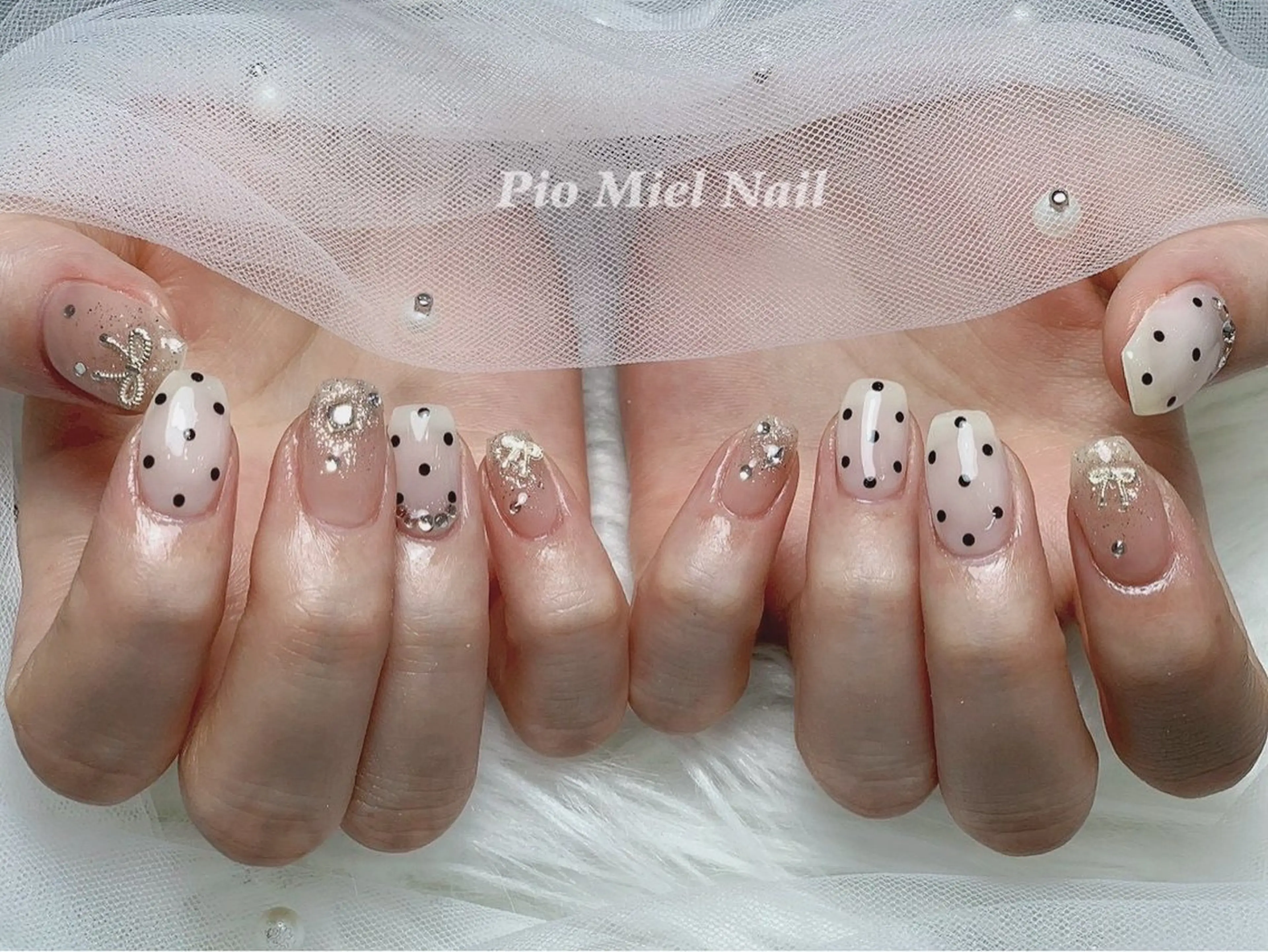 ネイル ハンドネイル HANA 長さだしのネイルデザイン