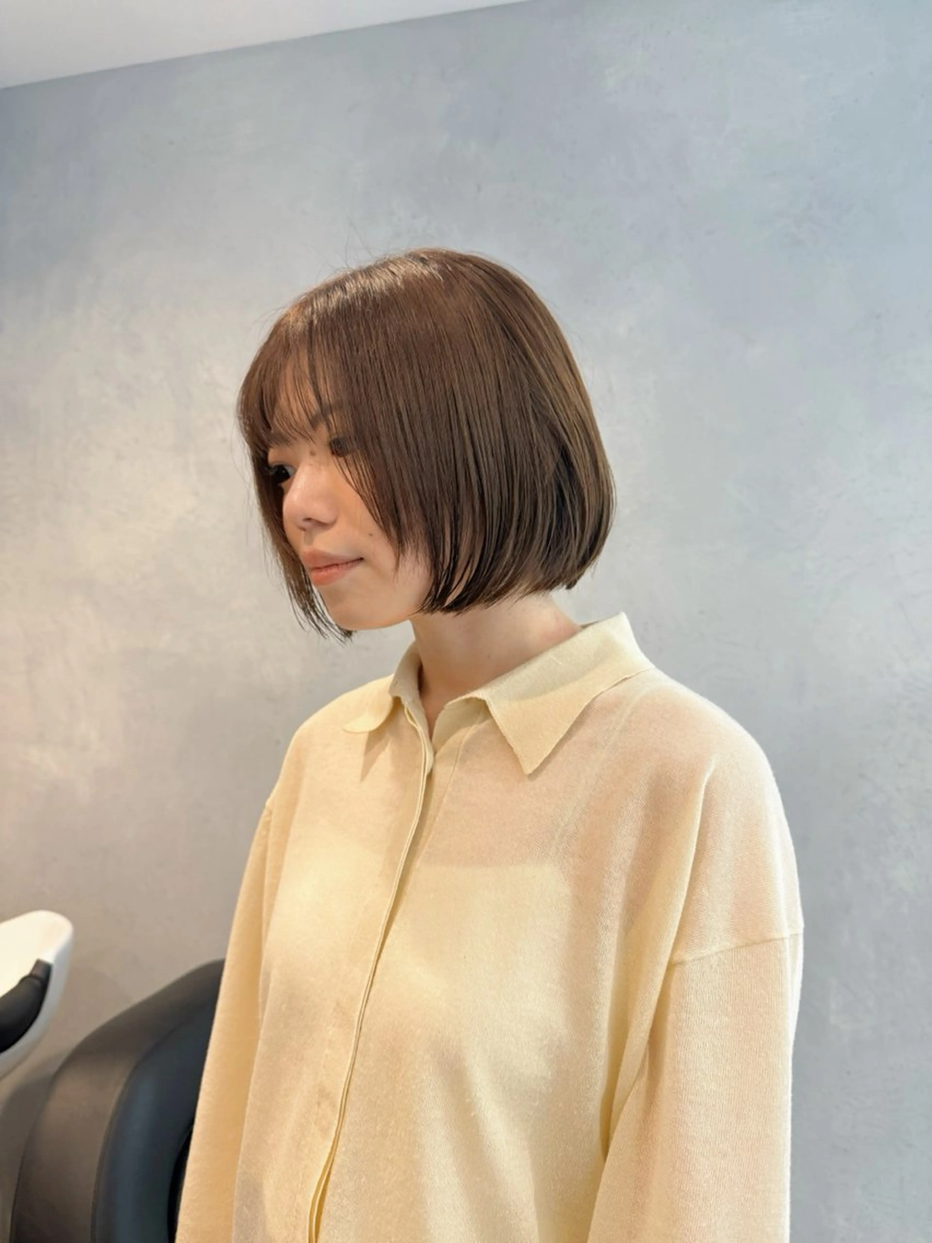 ショート カラー ベージュカラー ボブ カット ヘアカラー トリートメント SALOWIN 名古屋所属・パーマ/ボブ特化 /丹羽舜太のヘアスタイル