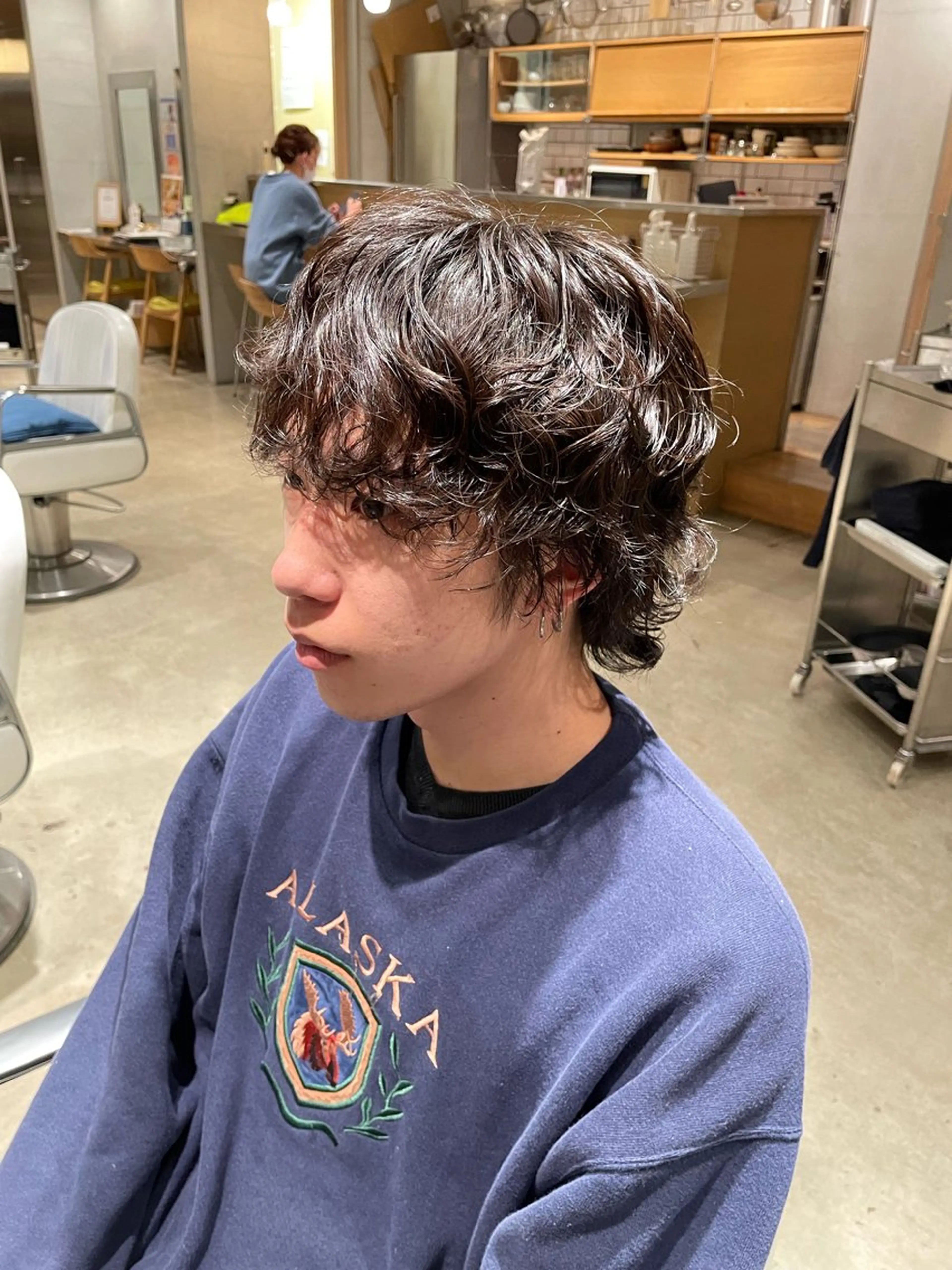 ショート パーマ メンズ パーマ 樋口 花穂のヘアスタイル