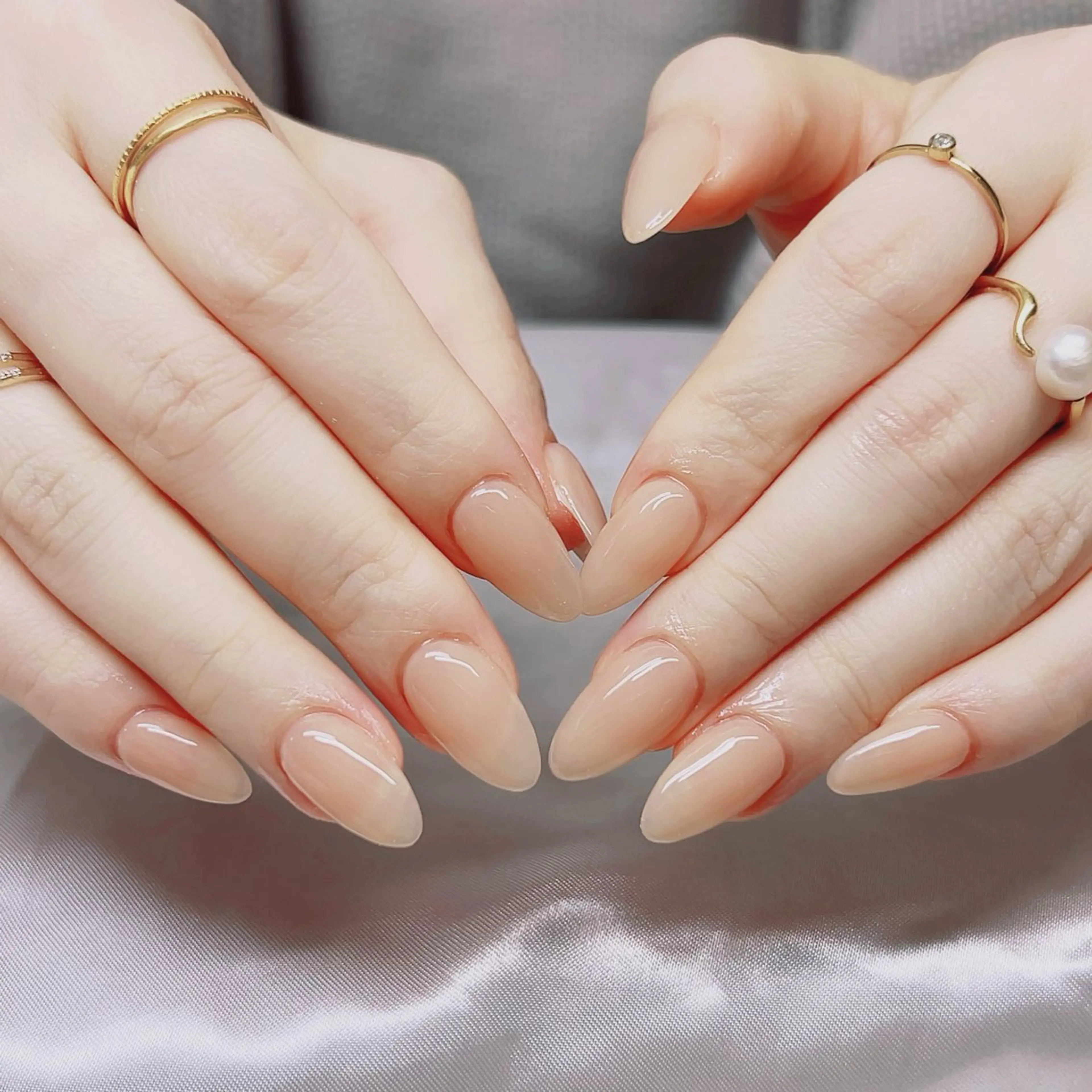 ネイル クリアネイル ワンカラーネイル ハンドネイル 【長さ出し】 IRIS NAILのネイルデザイン