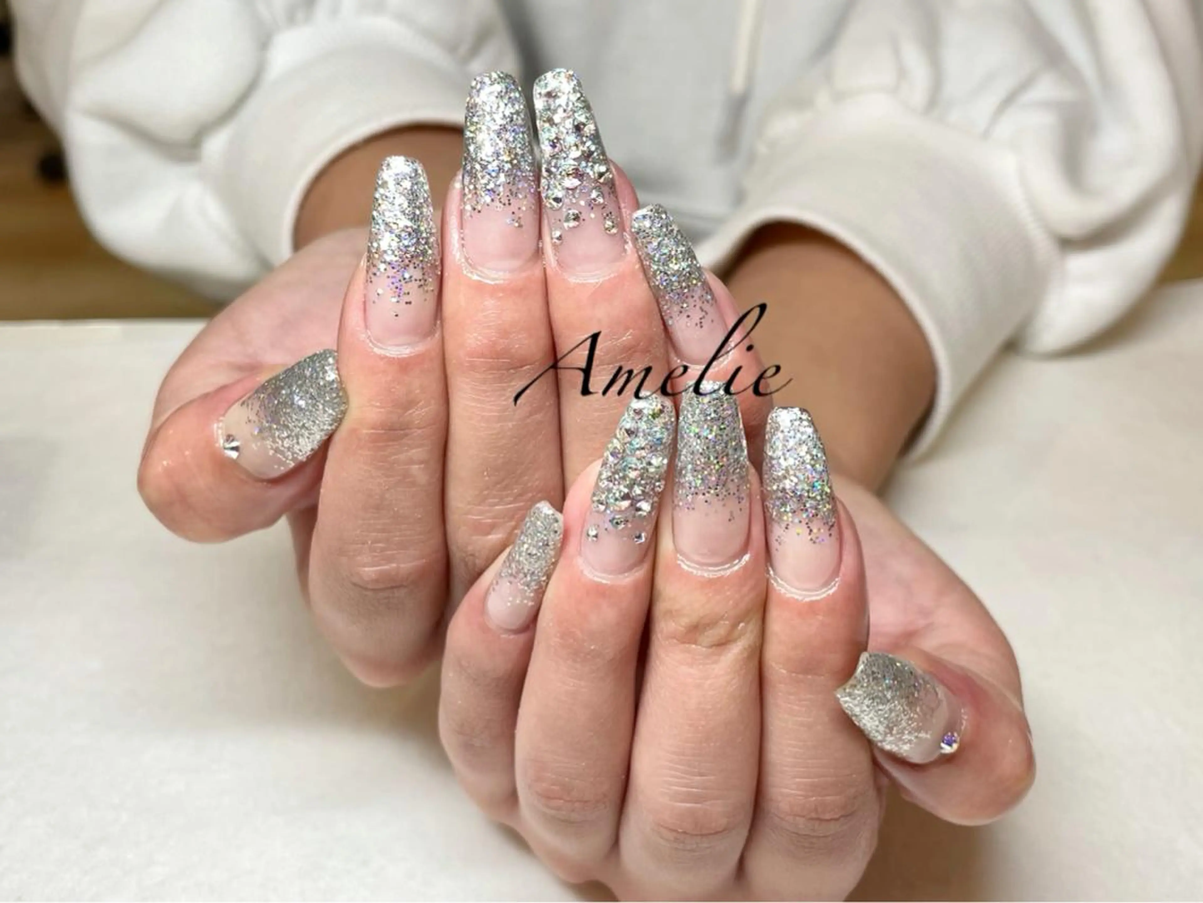 ネイル スカルプネイル ストーンネイル yo koのネイルデザイン