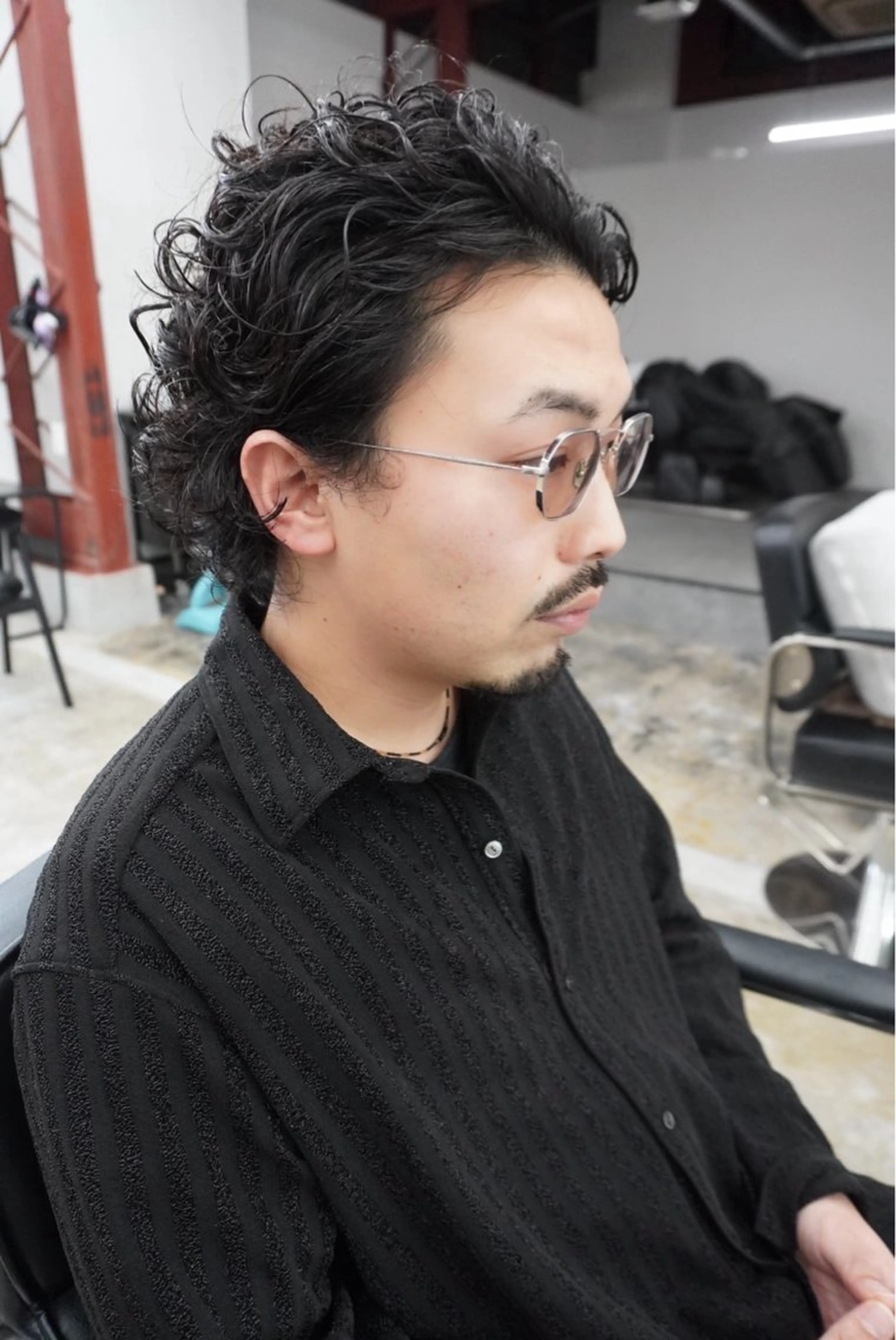 ミディアム パーマ メンズ BOW【ボウ】所属・メンズパーマ/本町/ 心斎橋/Takumiのヘアスタイル