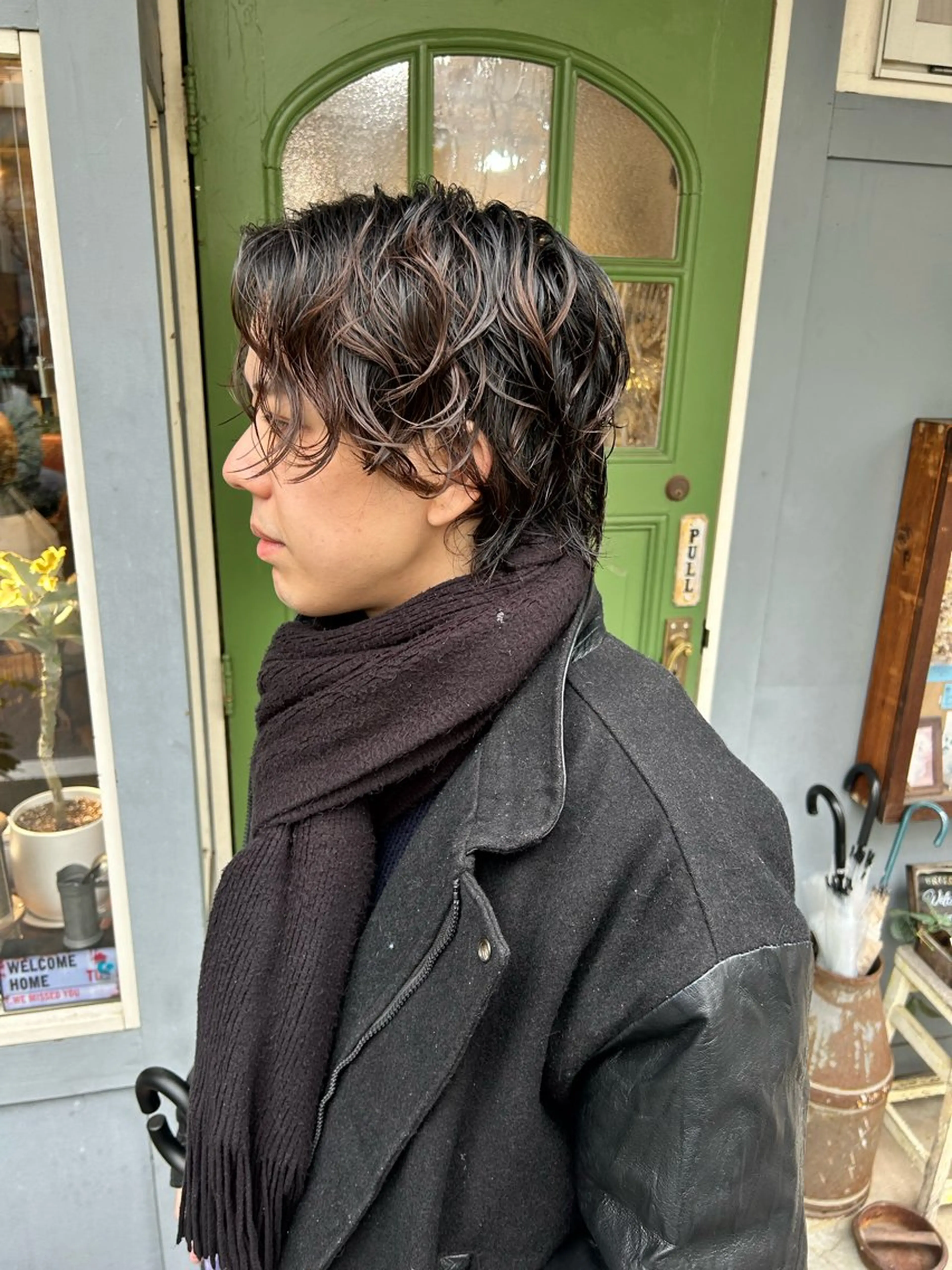 ショート パーマ メンズ メンズパーマ カット パーマ 清水千優/パーマ/透 明感カラー/メンズのヘアスタイル