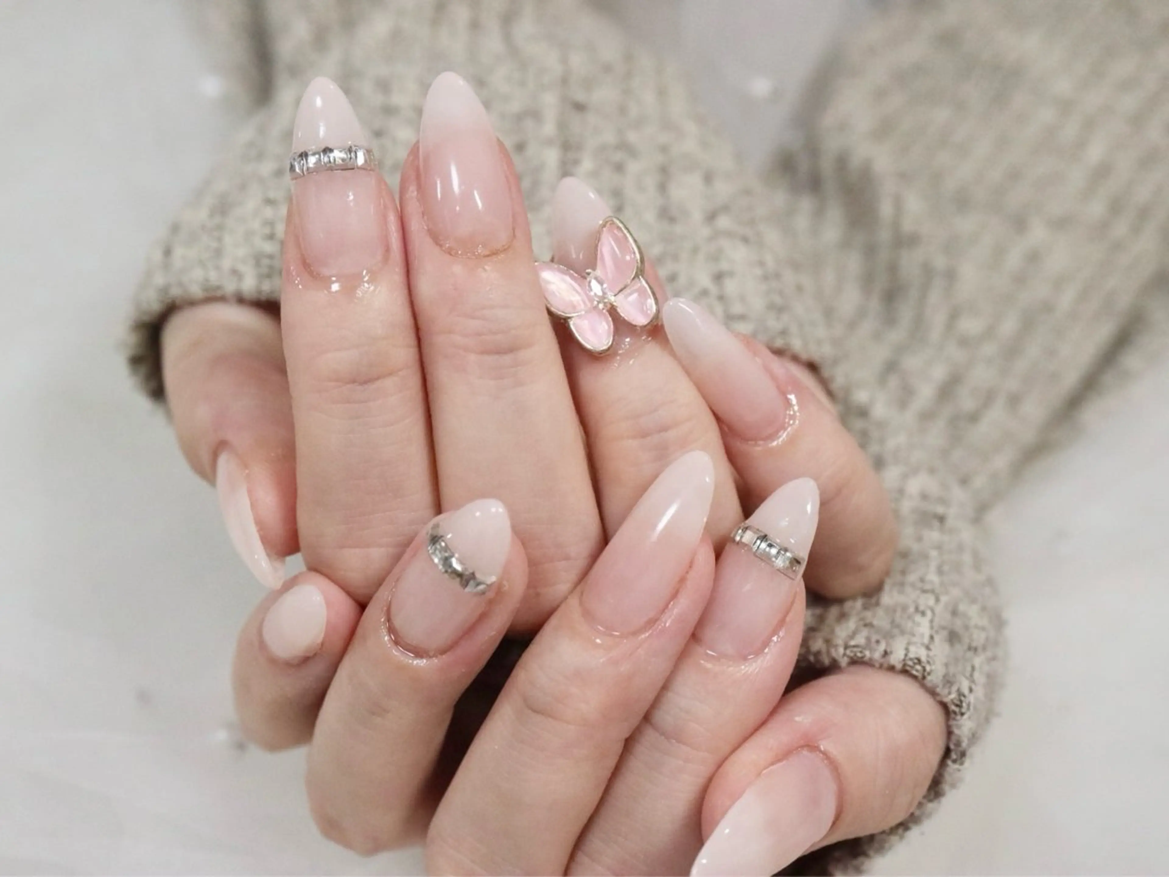 【オフ有】チップ長さ出し✨うるちゅるワンカラー💎マグ変更&パーツ追加OK🎀の写真