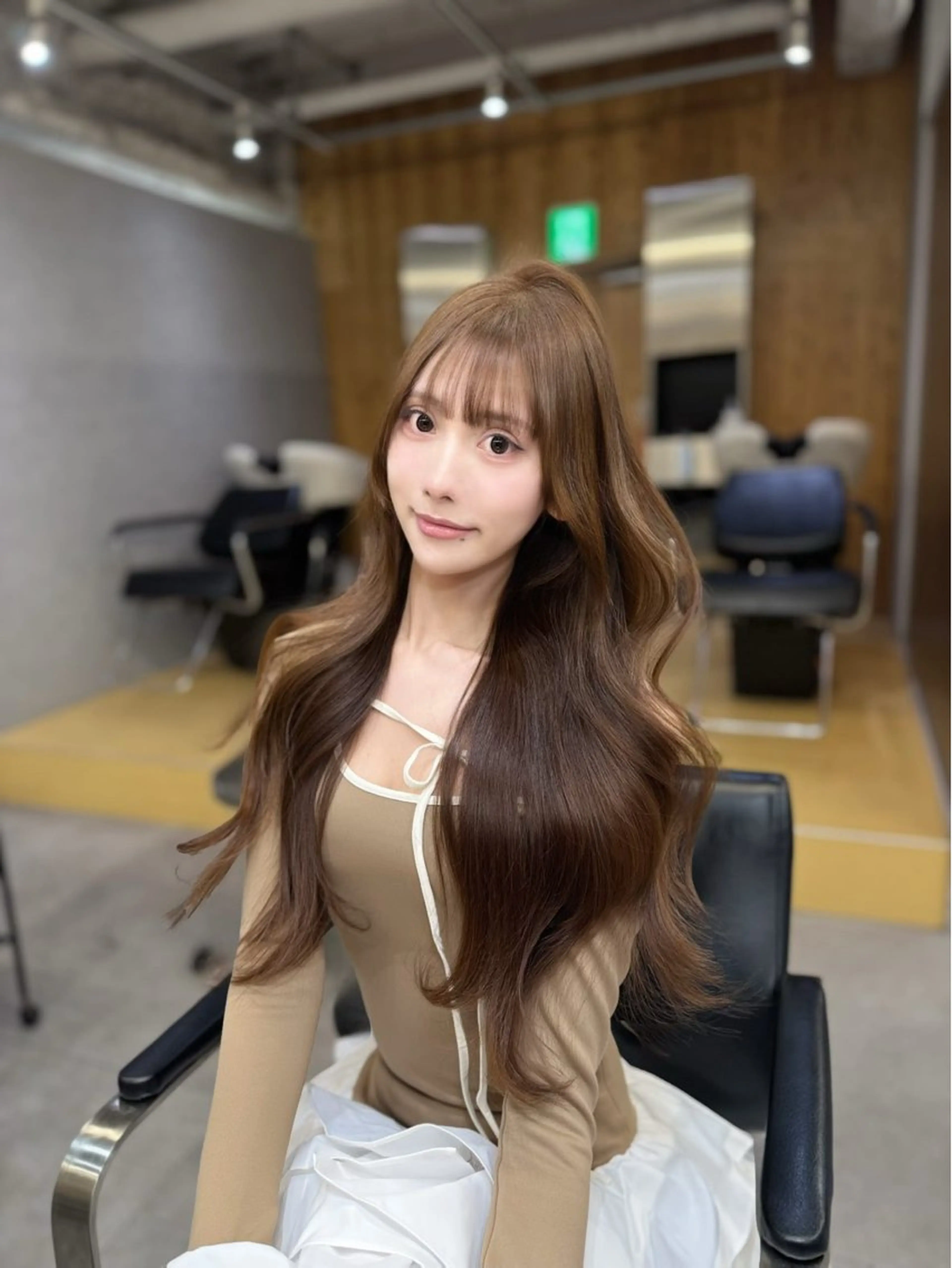 ロング カラー 宮本 優のヘアスタイル