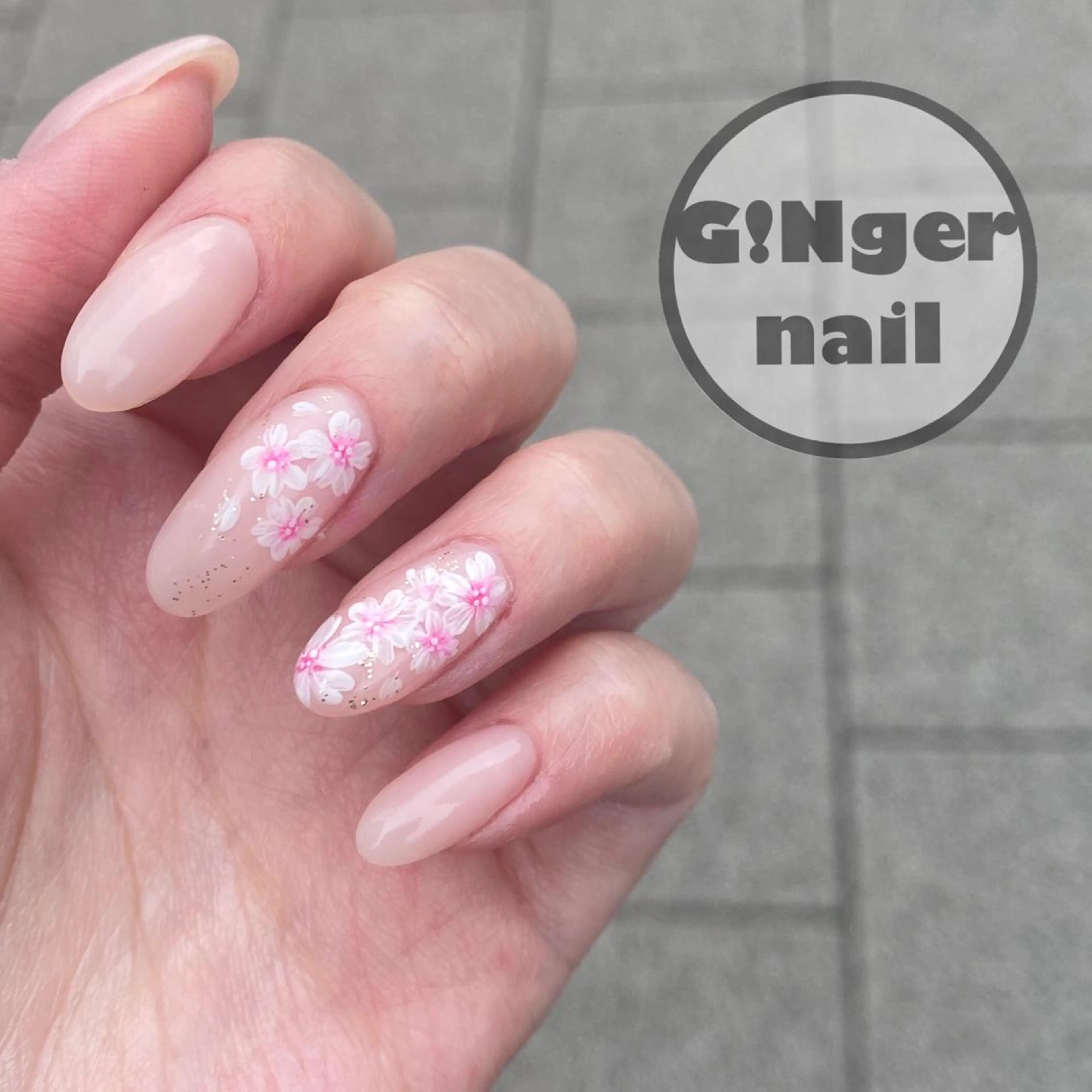 ネイル フラワーネイル ハンドネイル ハンドケア GINGER NAIL所属・代々木 GINGERNAILのネイルデザイン