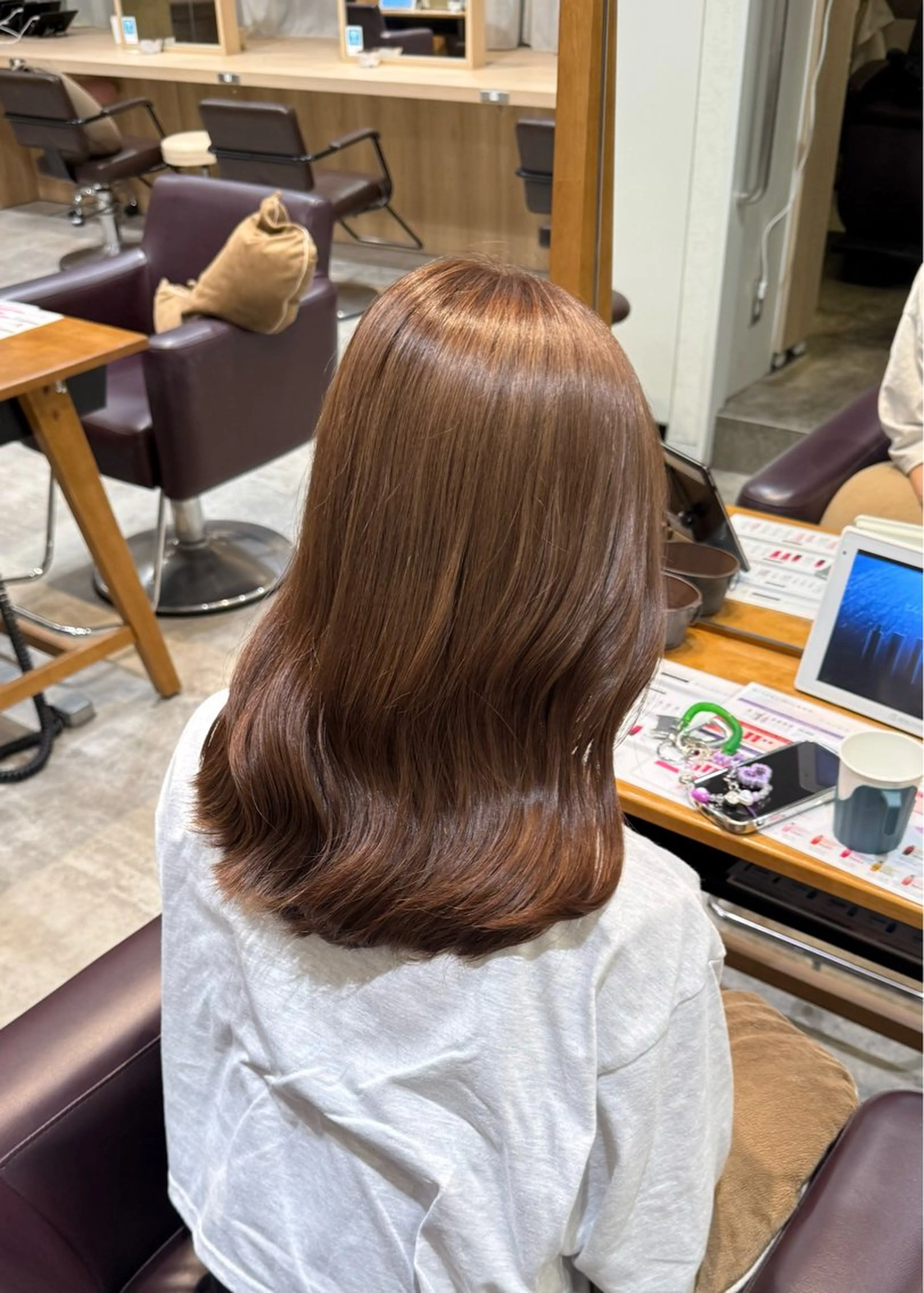 ミディアム ヘアカラー ハイトーン/ダブル カラー/あやかのヘアスタイル